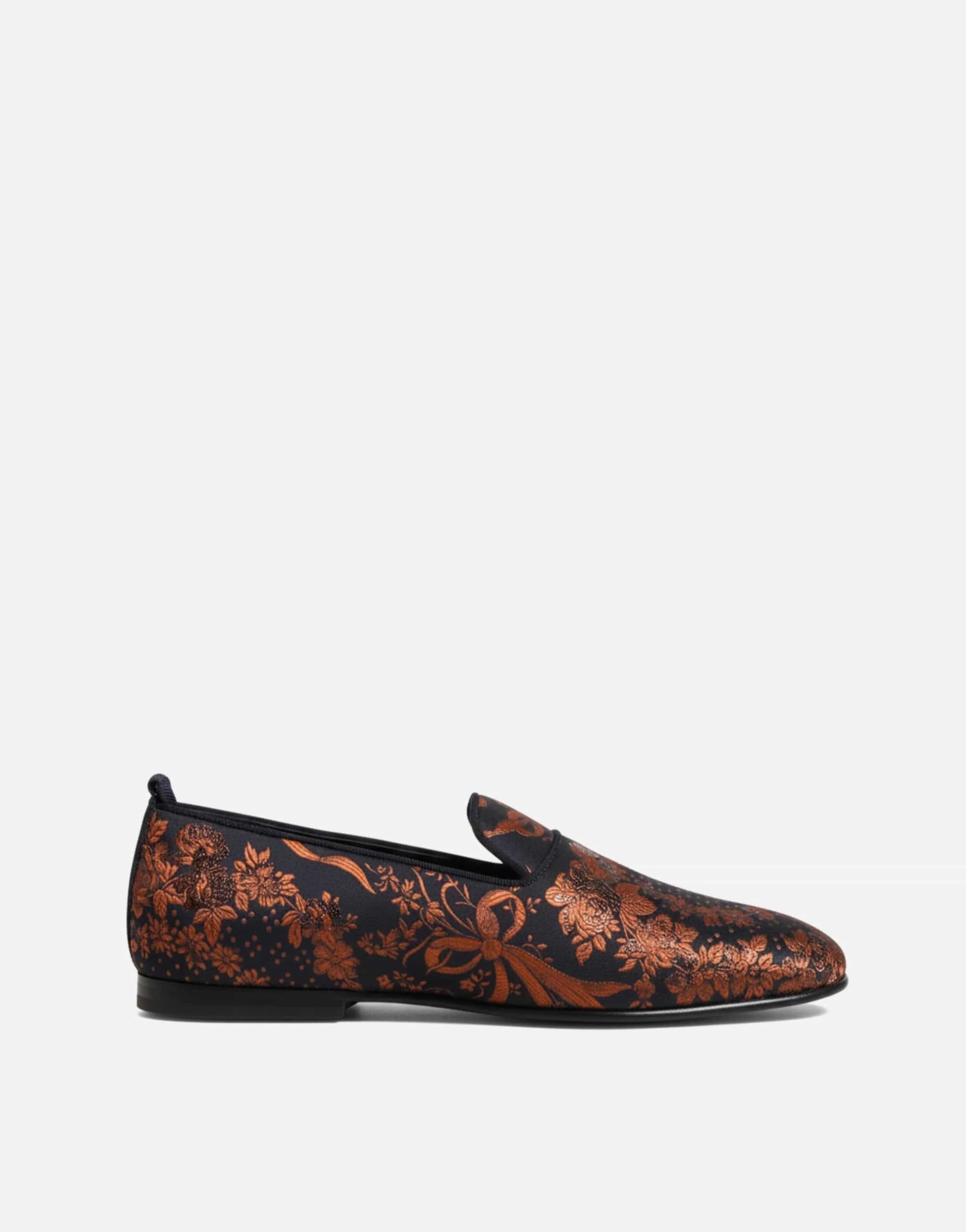 Dolce 
Gabbana Black Jacquard Slip-On Loafers