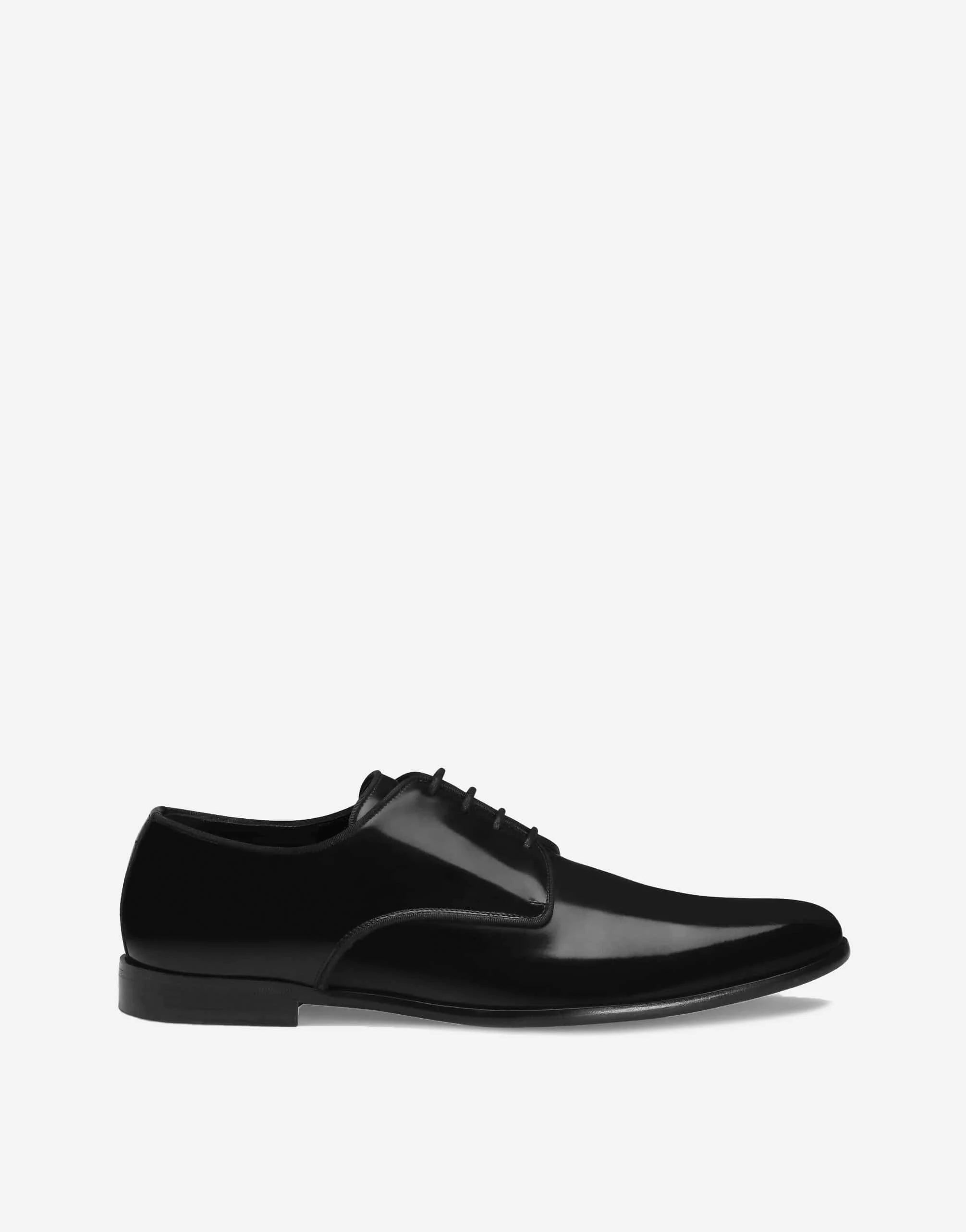 Dolce 
Gabbana Black Leather Derby Shoes