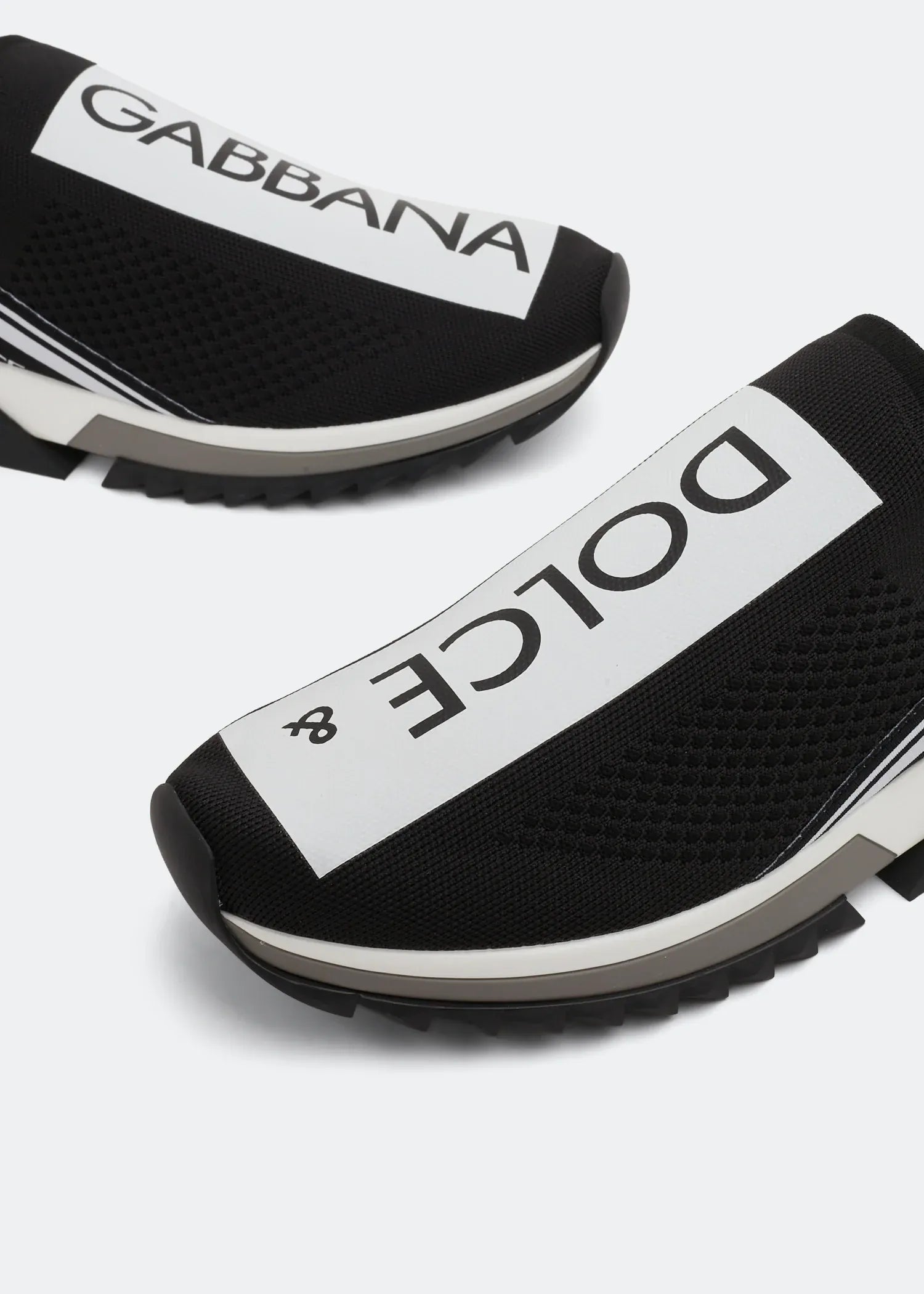 Dolce 
Gabbana Black Stretch Mesh Sorrento Sneaker