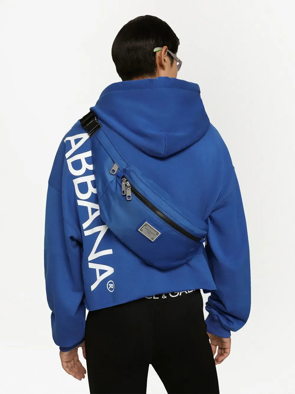 Dolce 
Gabbana Blue Logo-Plaque Belt Bag