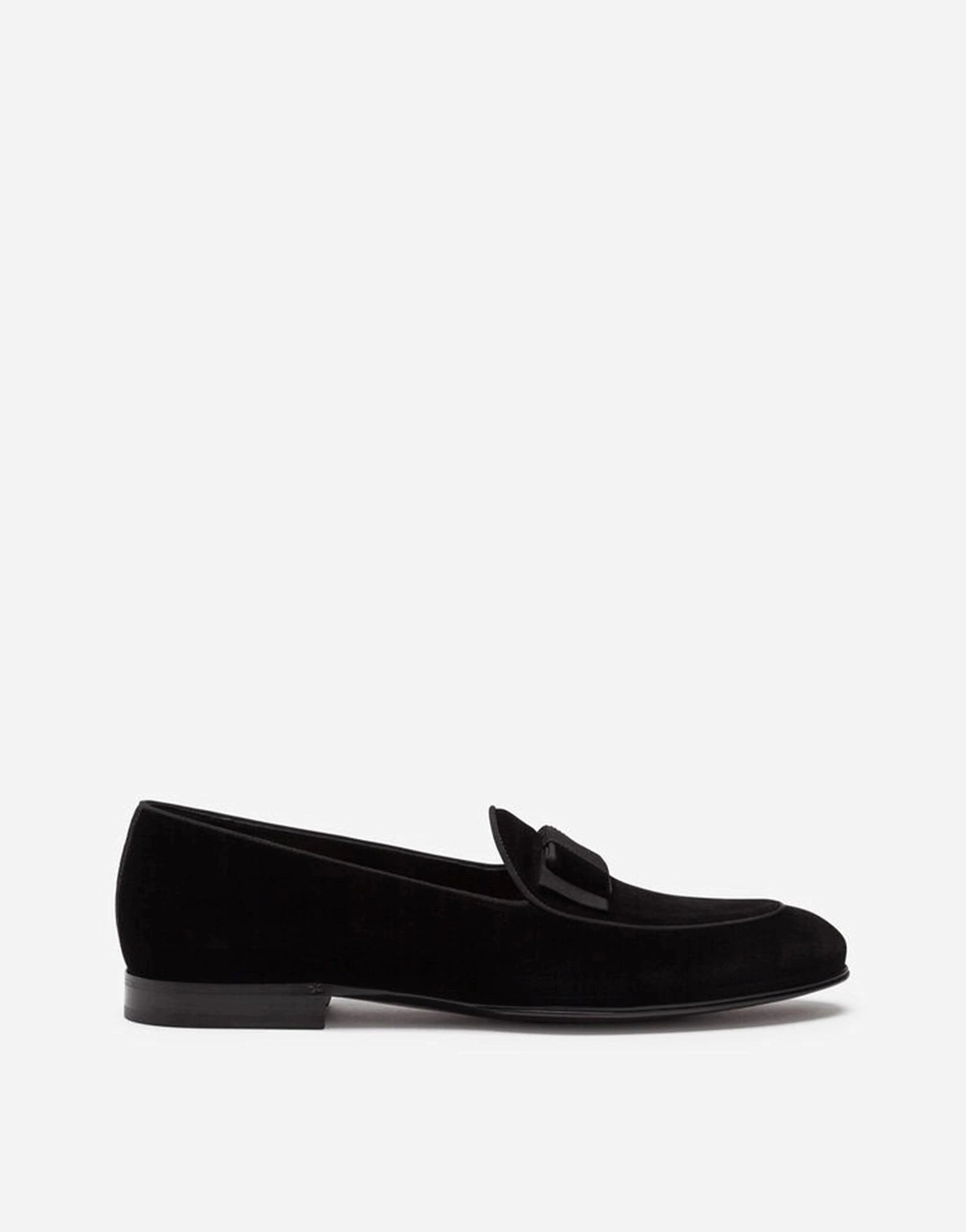 Dolce 
Gabbana Bow Tie Velvet Loafers