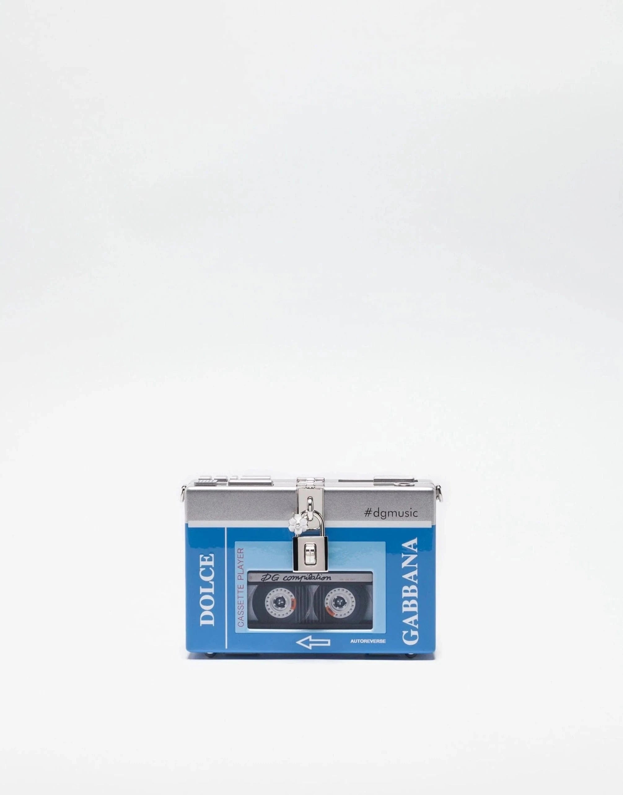 Dolce 
Gabbana Box Walkman Wood Leather Clutch Bag