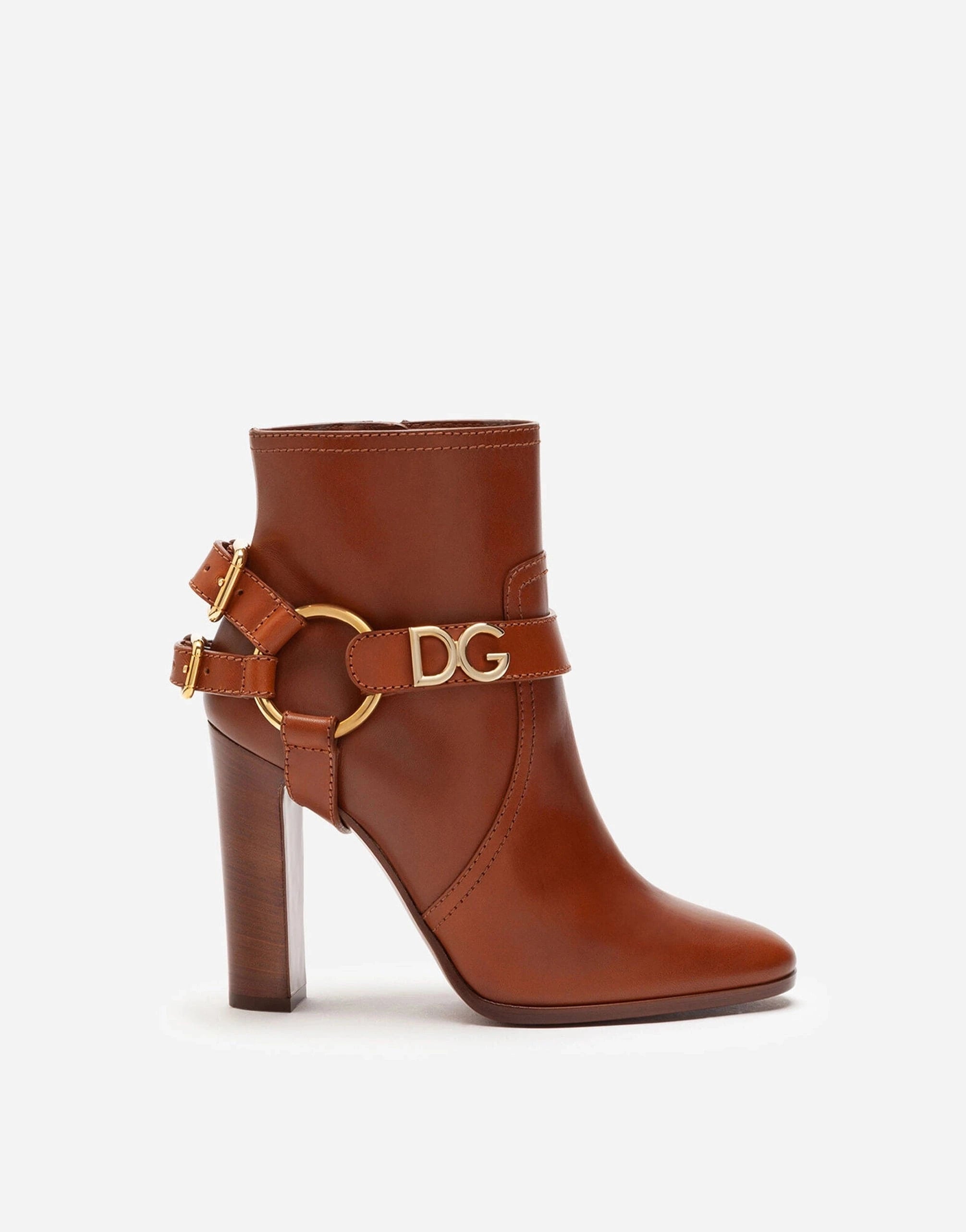 Dolce 
Gabbana Brown DG Bracket Logo Ankle boots