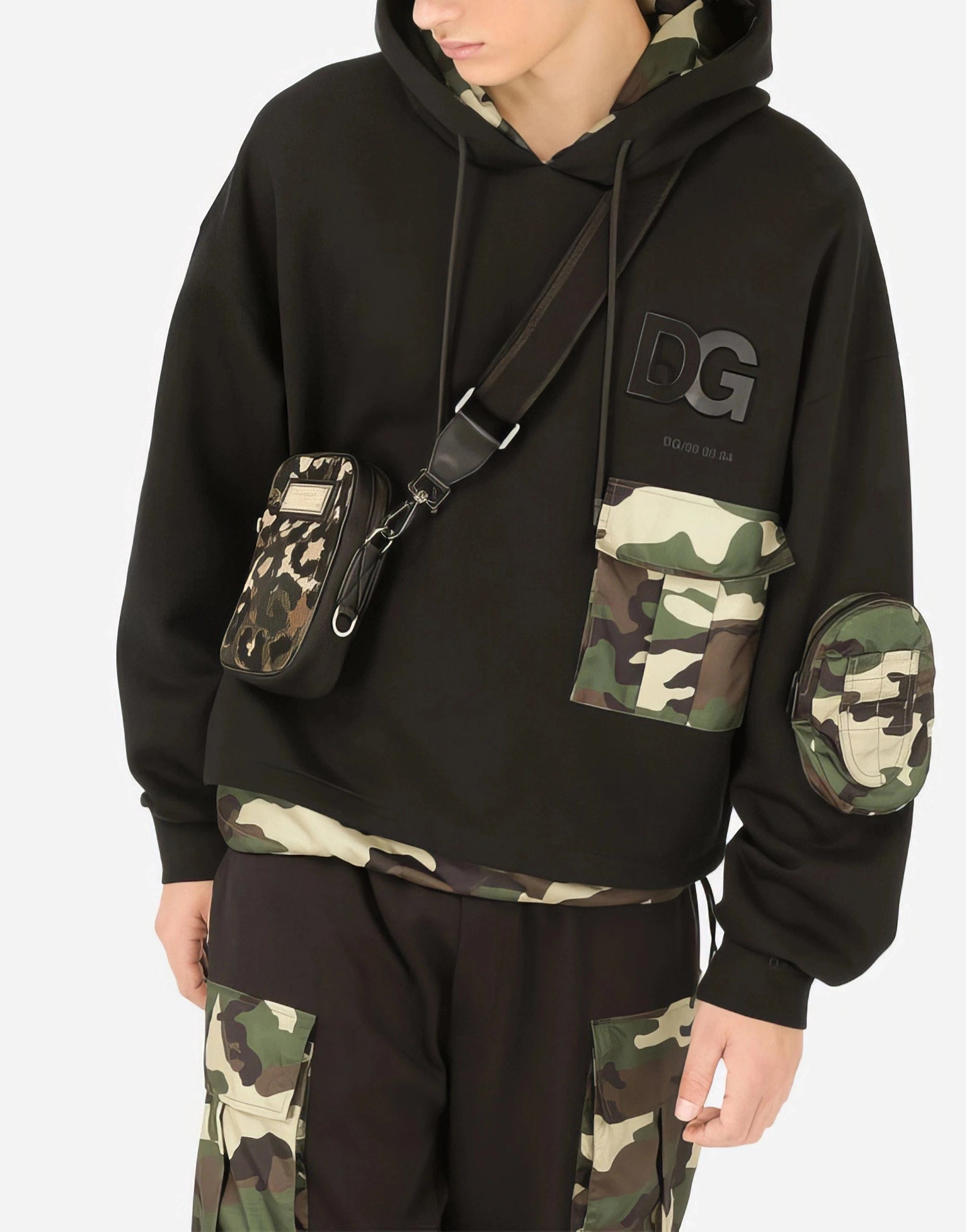 Dolce 
Gabbana Camouflage Jacquard Crossbody Bag