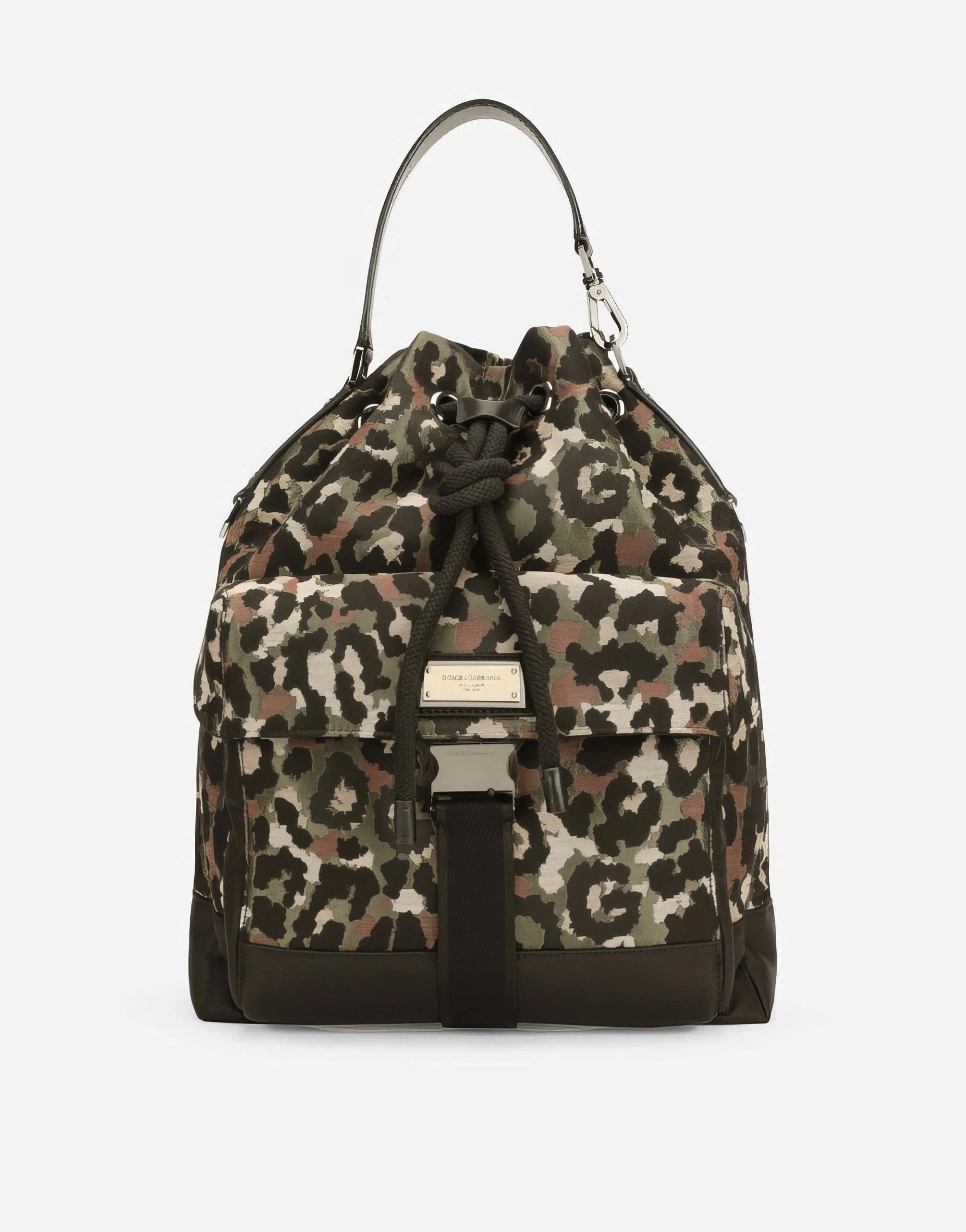 Dolce 
Gabbana Camouflage Jacquard Hobo Bag