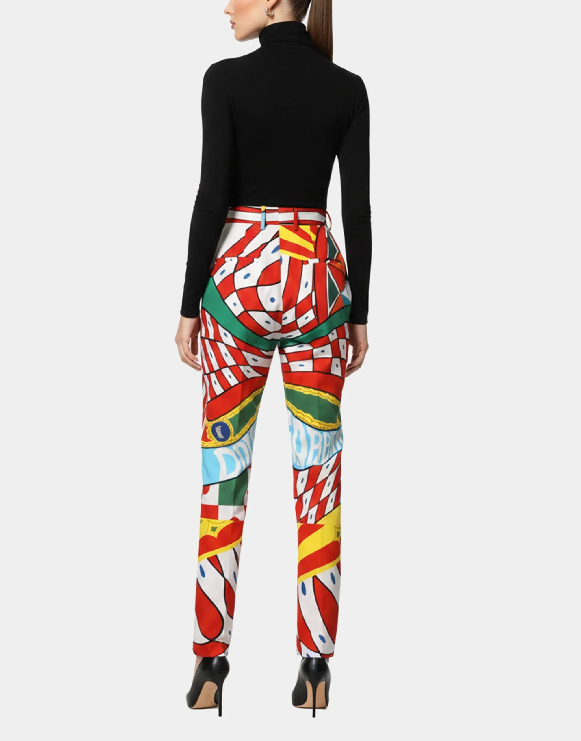 Dolce 
Gabbana Carreto-Print Straight-Leg Pants