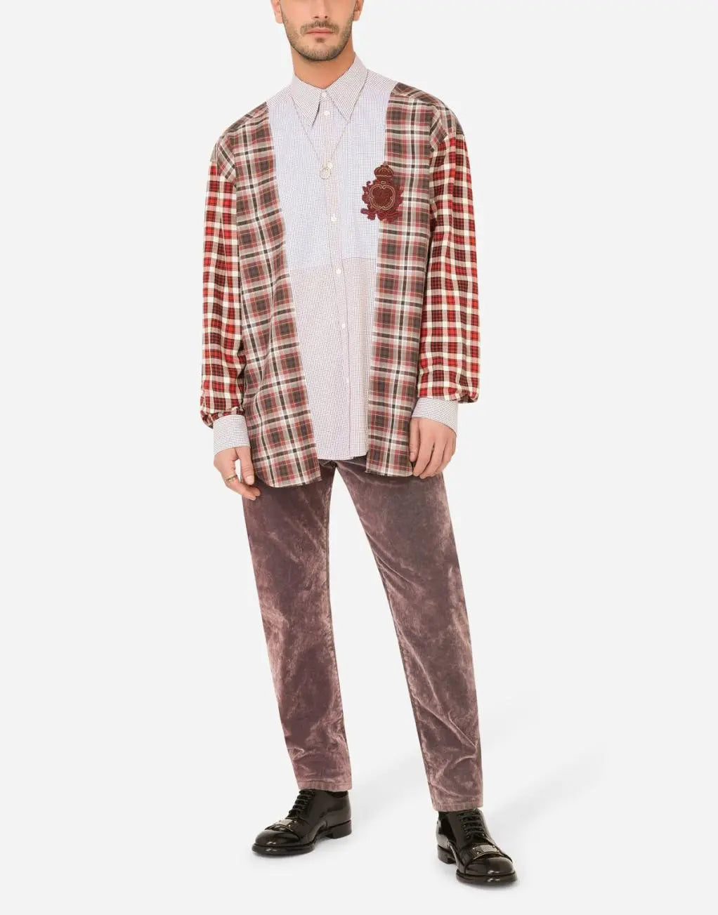 Dolce 
Gabbana Checked Logo Cotton Shirt