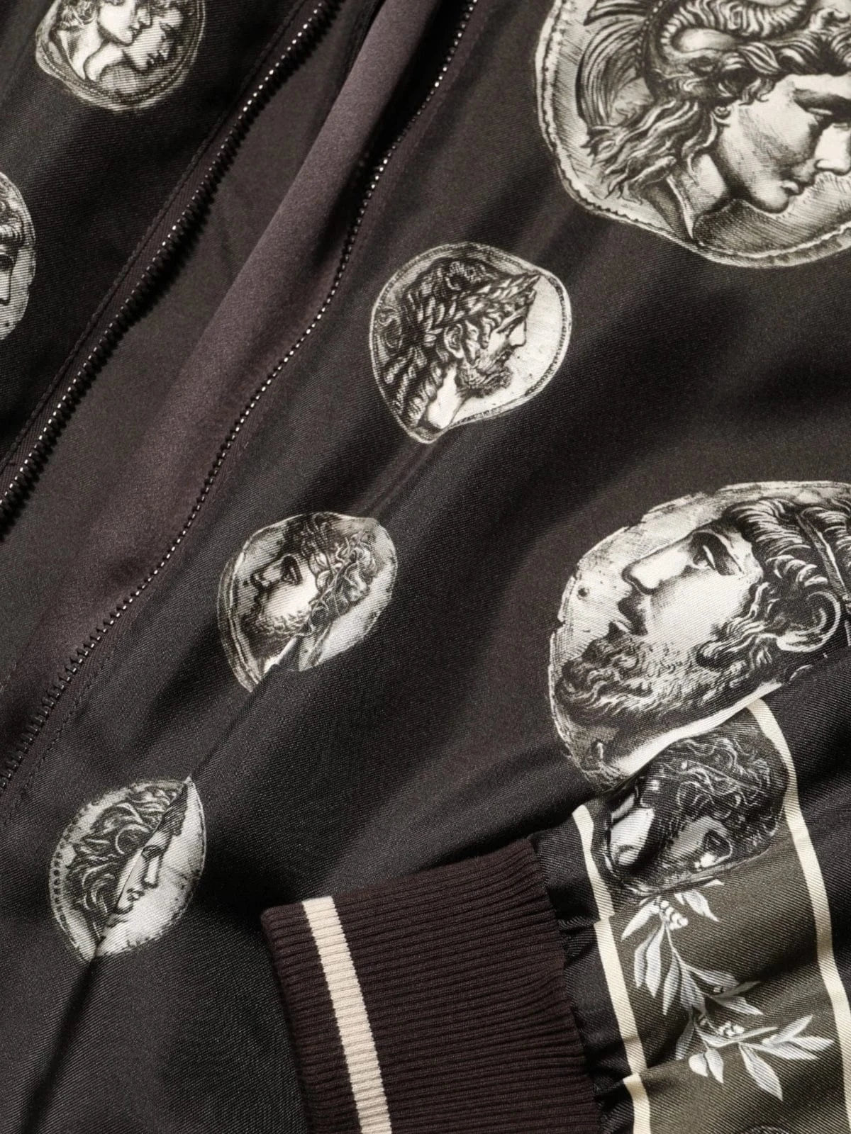 Dolce 
Gabbana Coin-Print Silk Twill Jacket