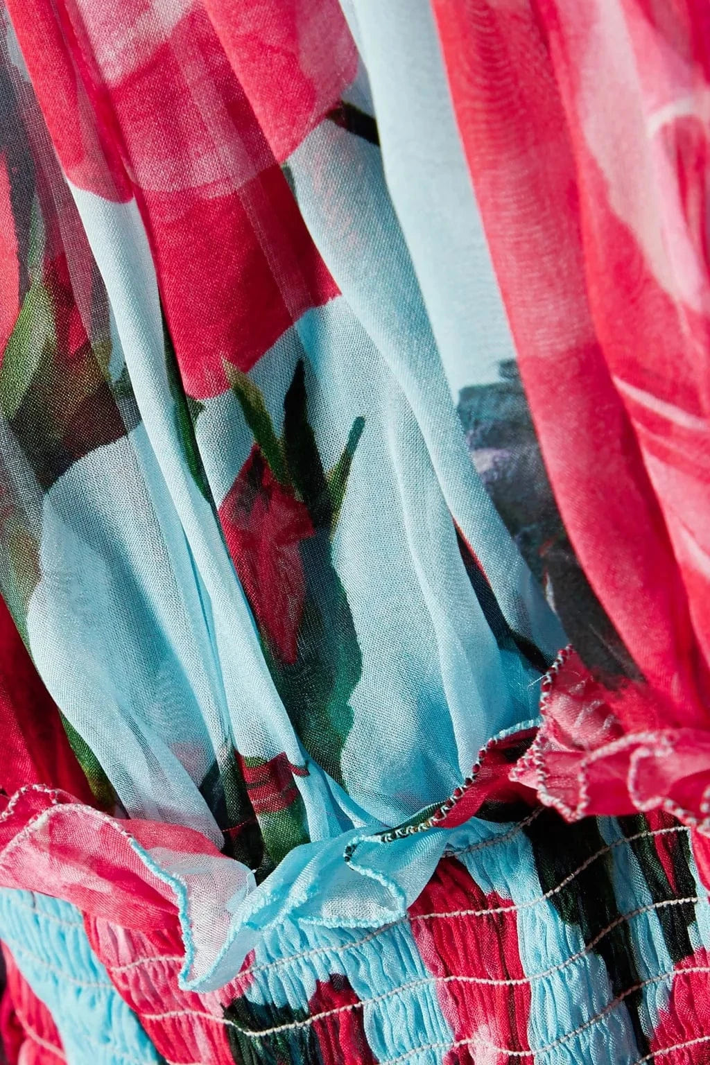 Dolce 
Gabbana Cold-Shoulder Floral-Print Silk Dress