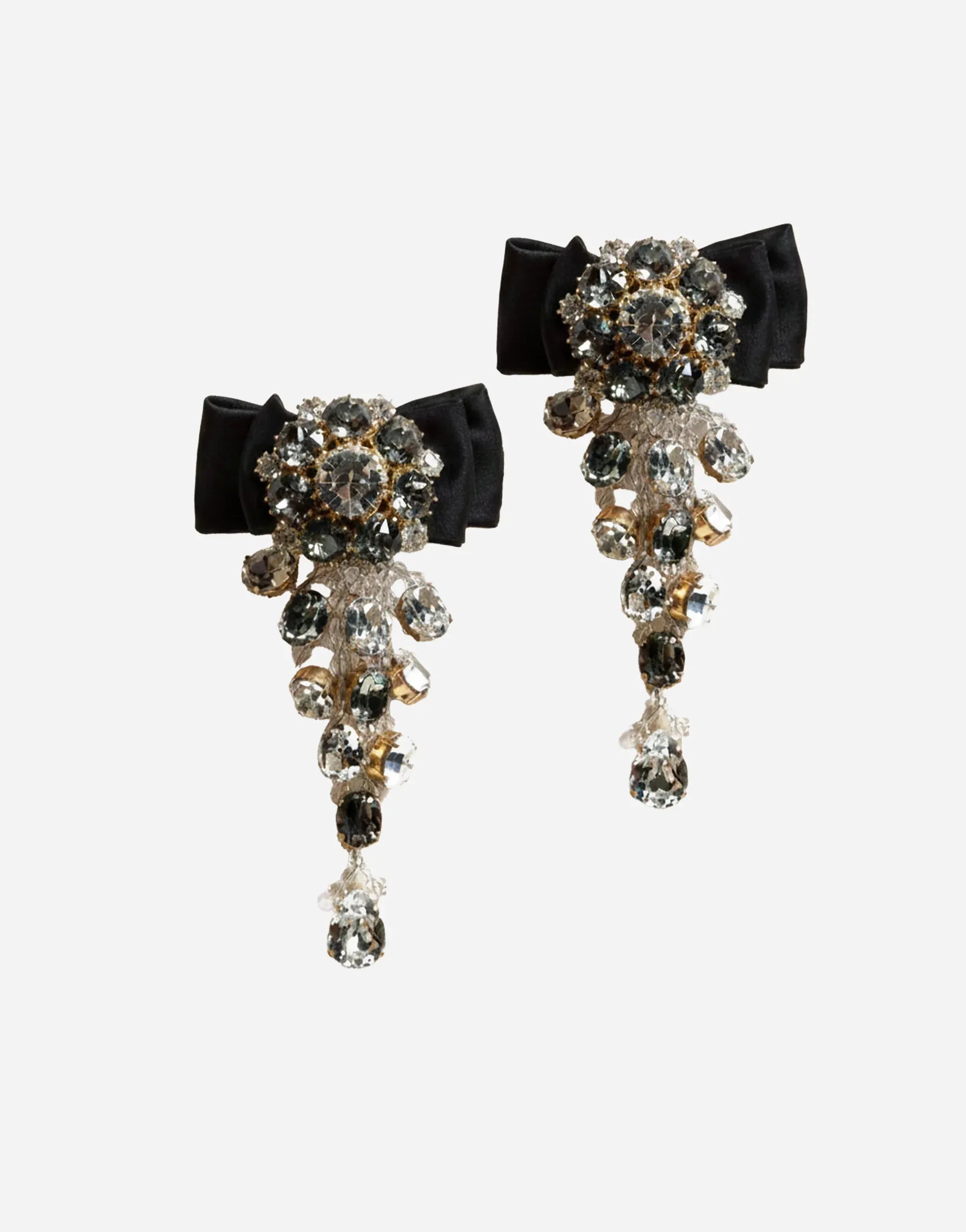 Dolce 
Gabbana Crystal Chandelier Bow Clip-On Earrings