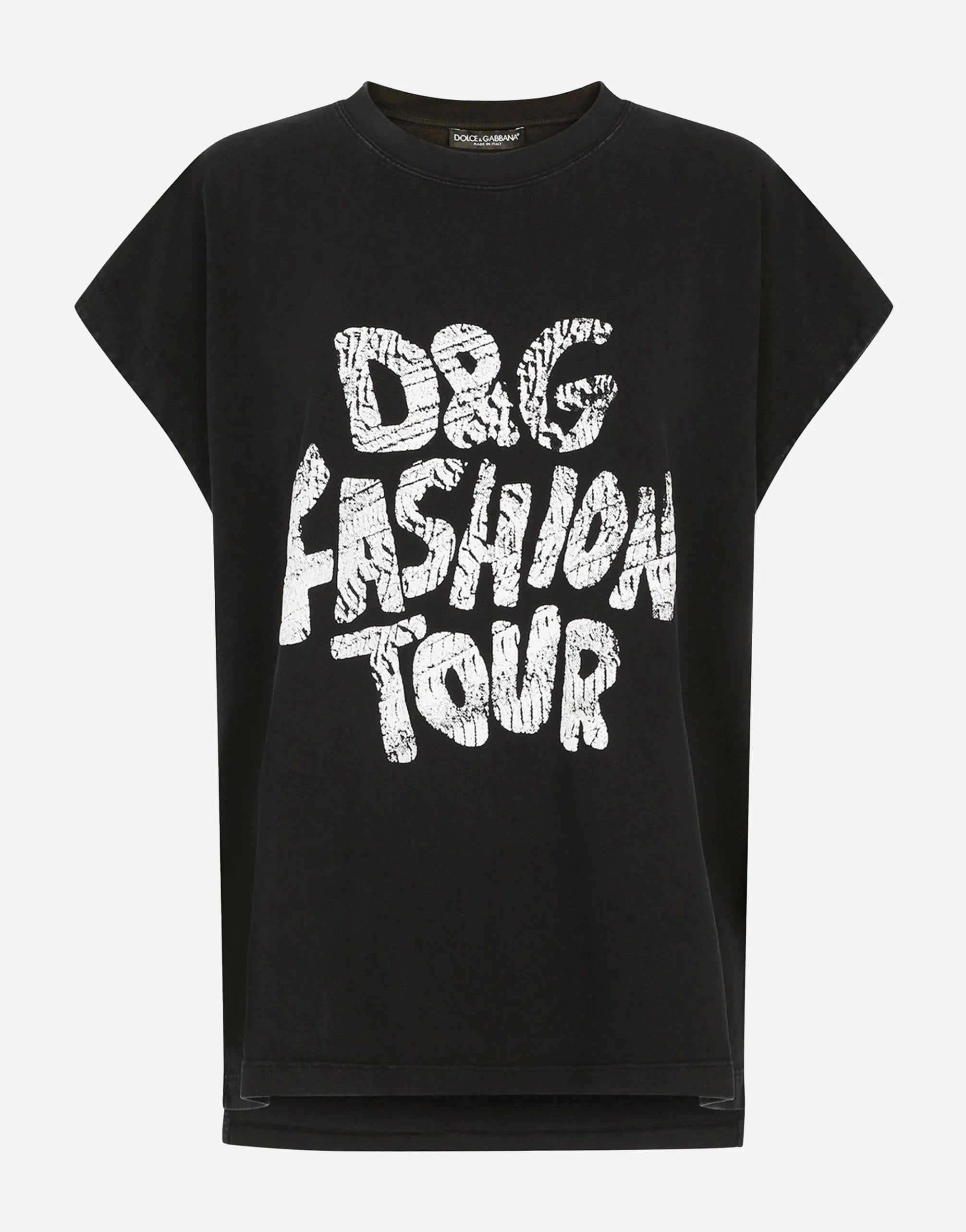 Dolce 
Gabbana D&G Fashion Tour Print T-Shirt