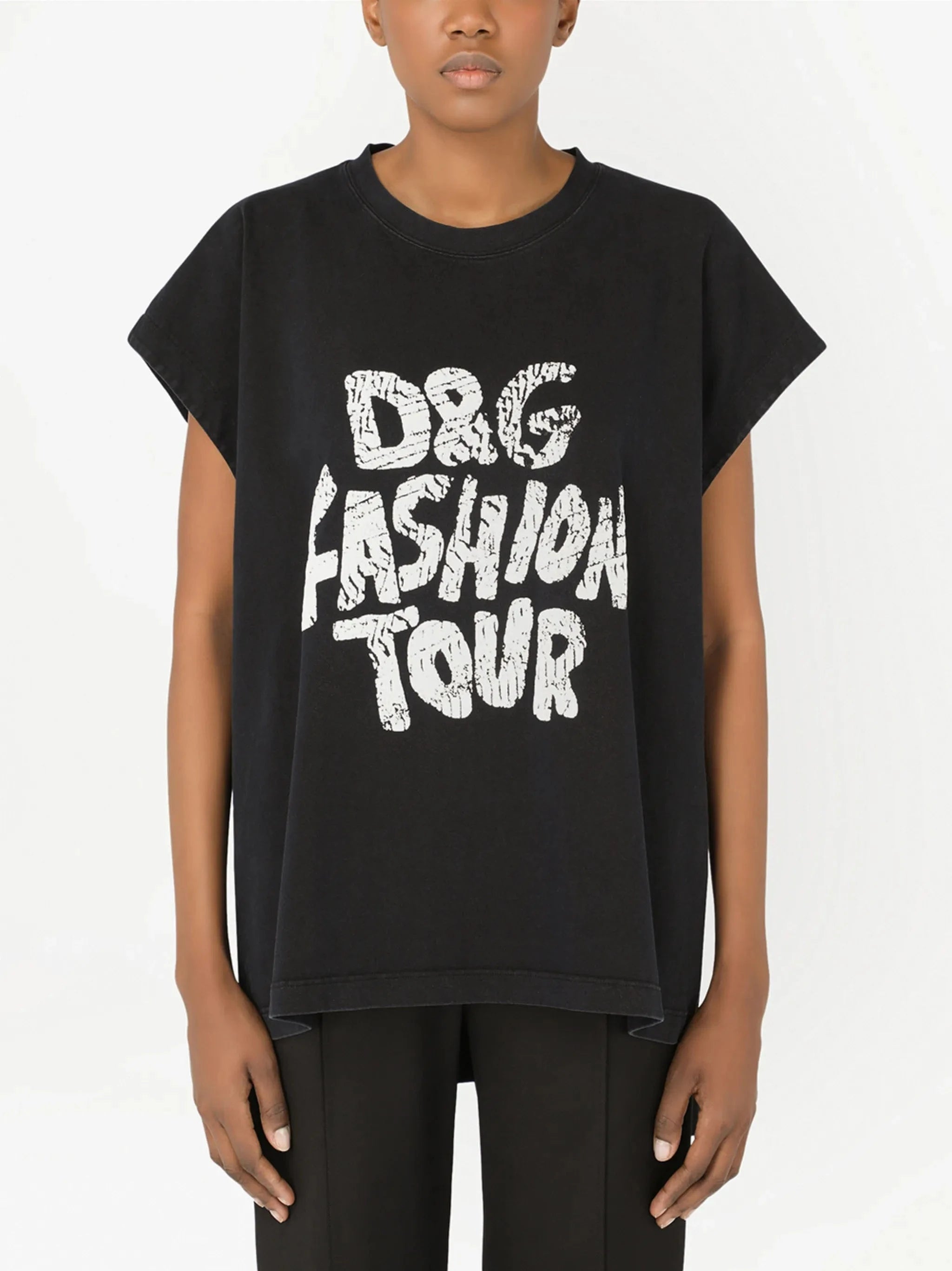 Dolce 
Gabbana D&G Fashion Tour Print T-Shirt
