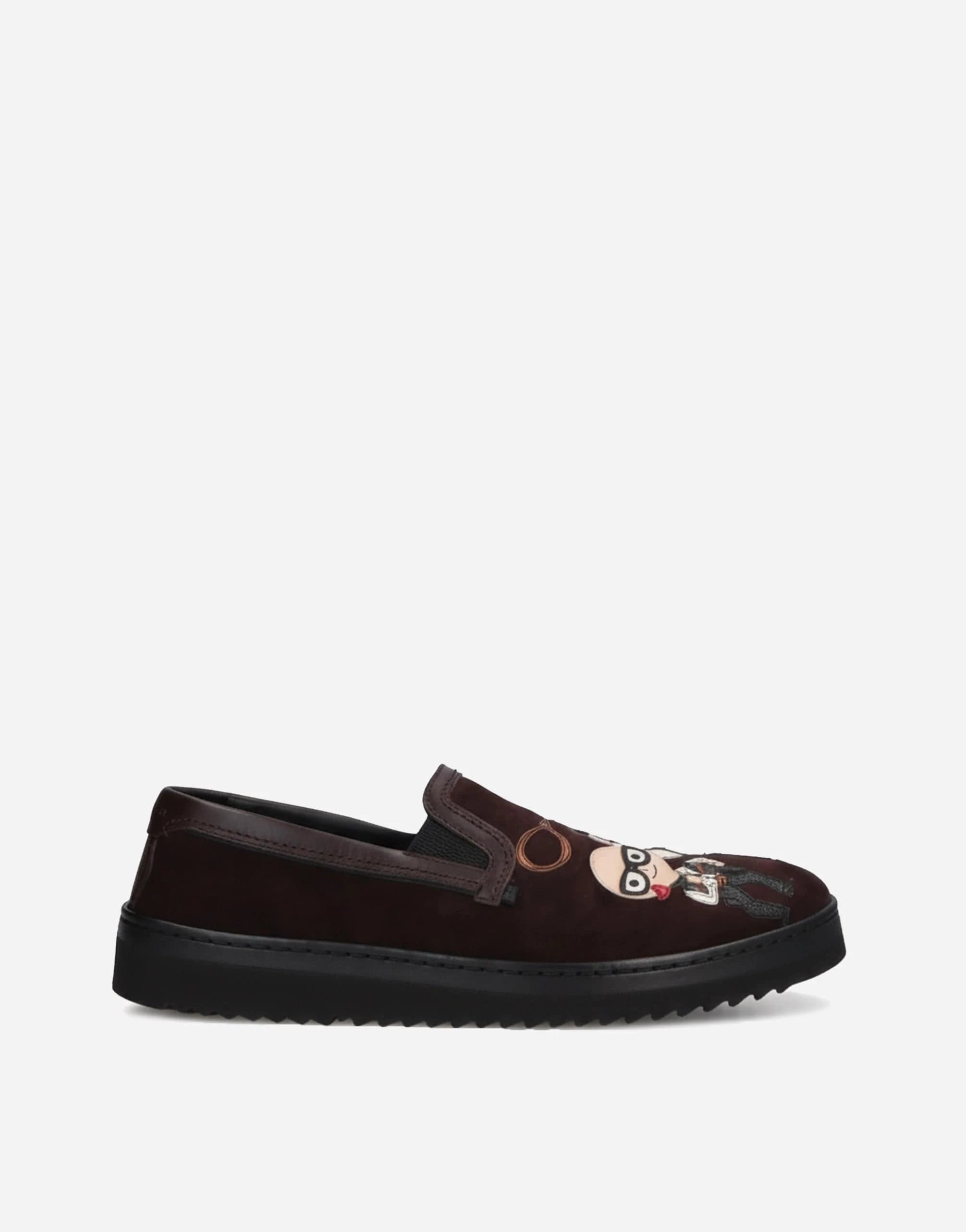 Dolce 
Gabbana Designer
s Patch Suede Sneakers