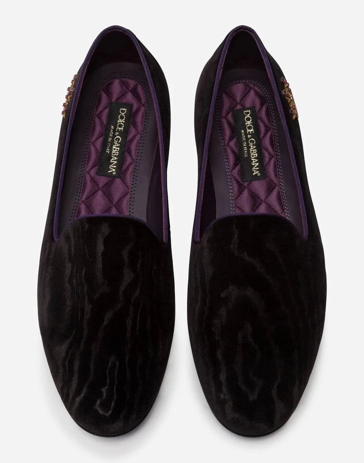 Dolce 
Gabbana DG Crown Embroidery Loafers