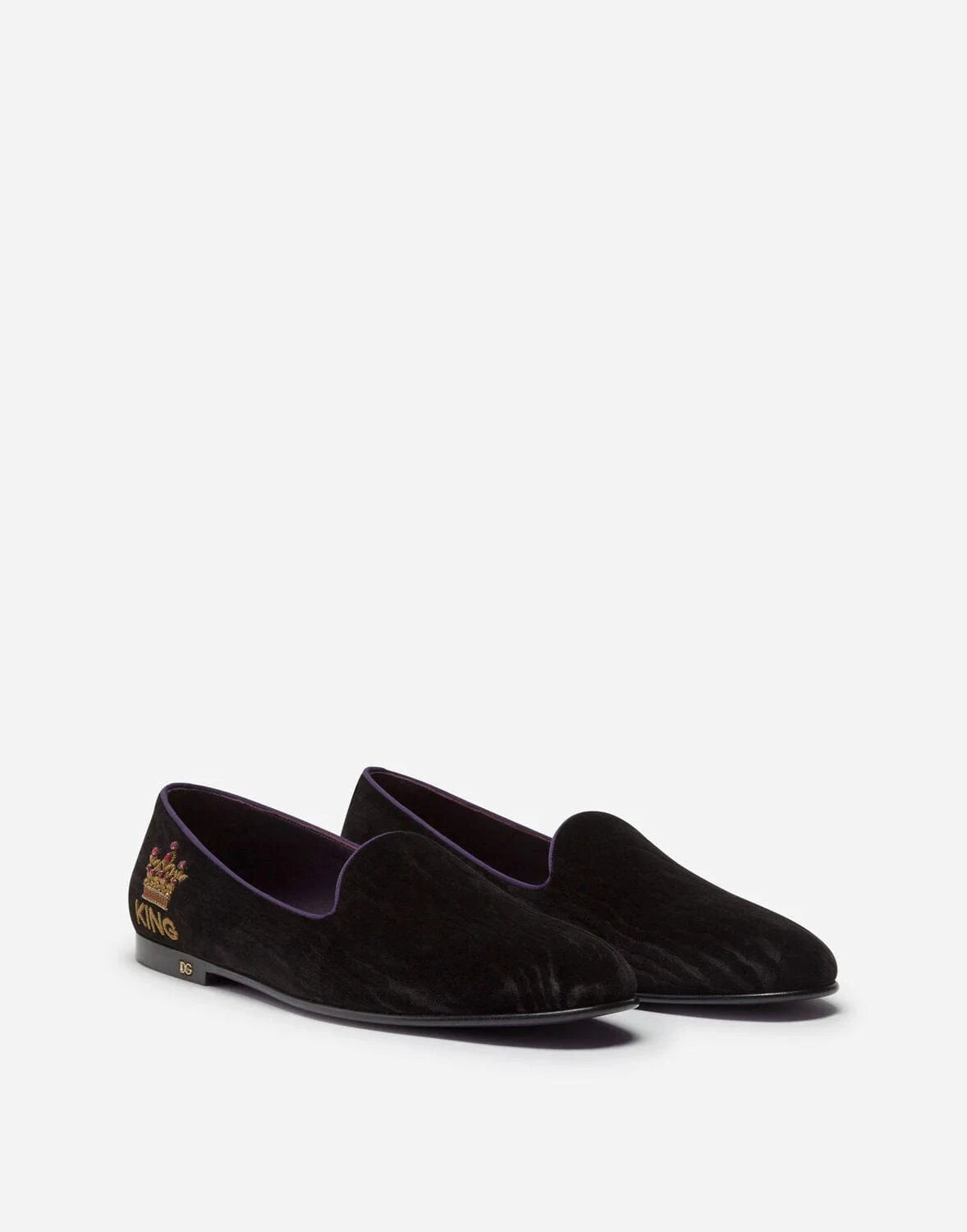 Dolce 
Gabbana DG Crown Embroidery Loafers