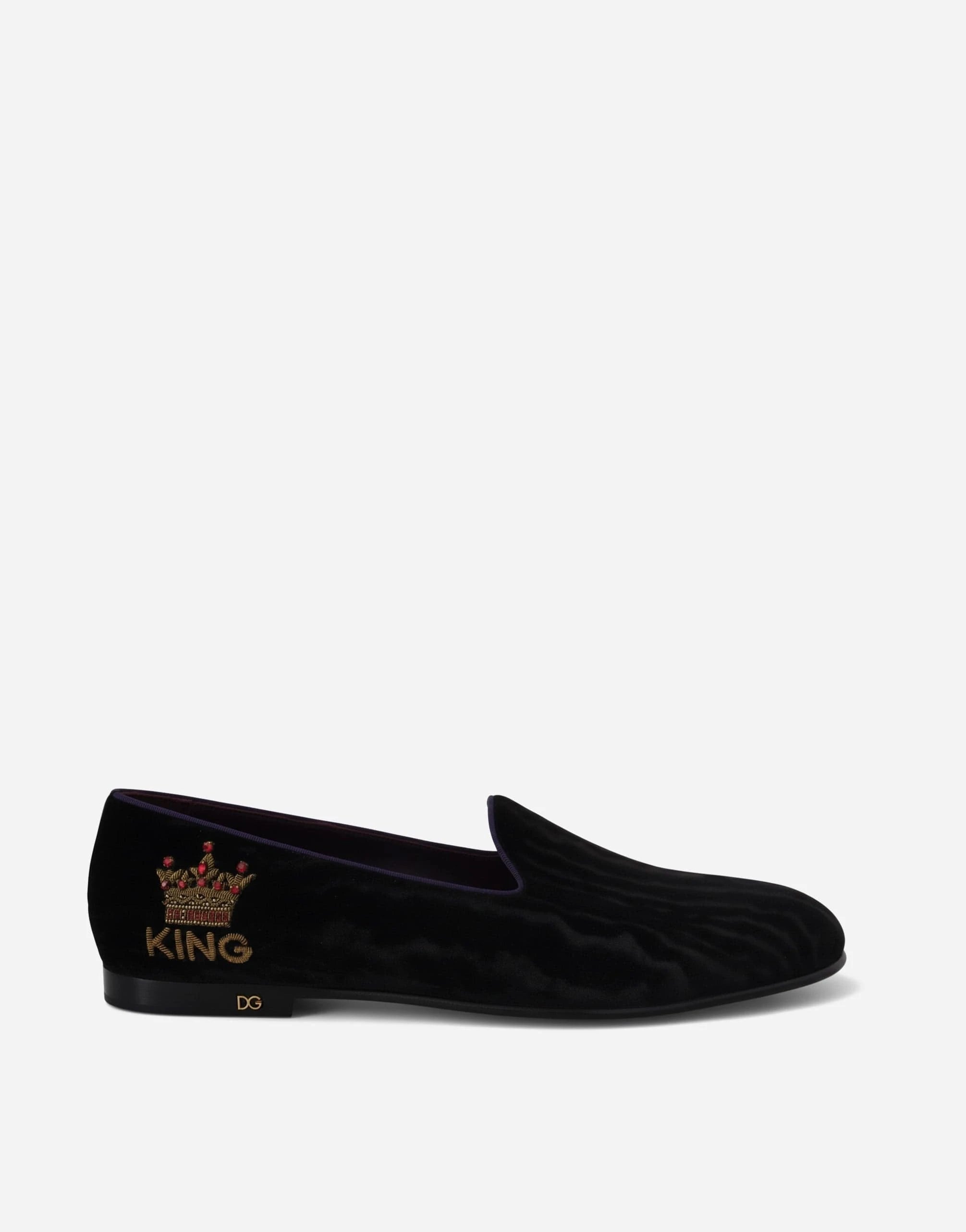 Dolce 
Gabbana DG Crown Embroidery Loafers
