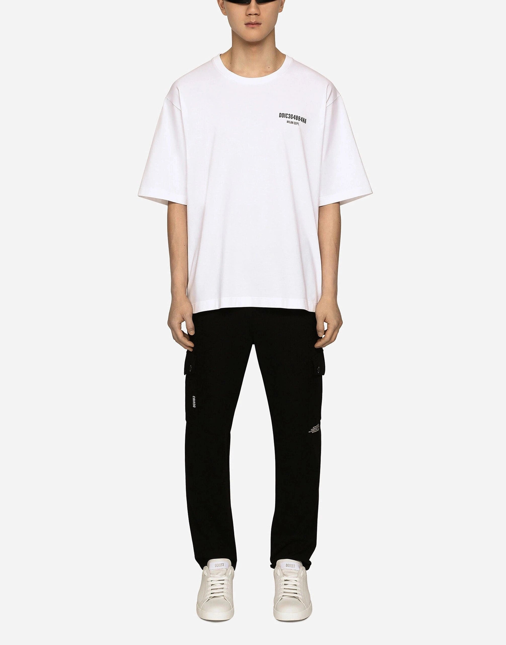 Dolce 
Gabbana DGVIB3 Patch Cotton T-Shirt
