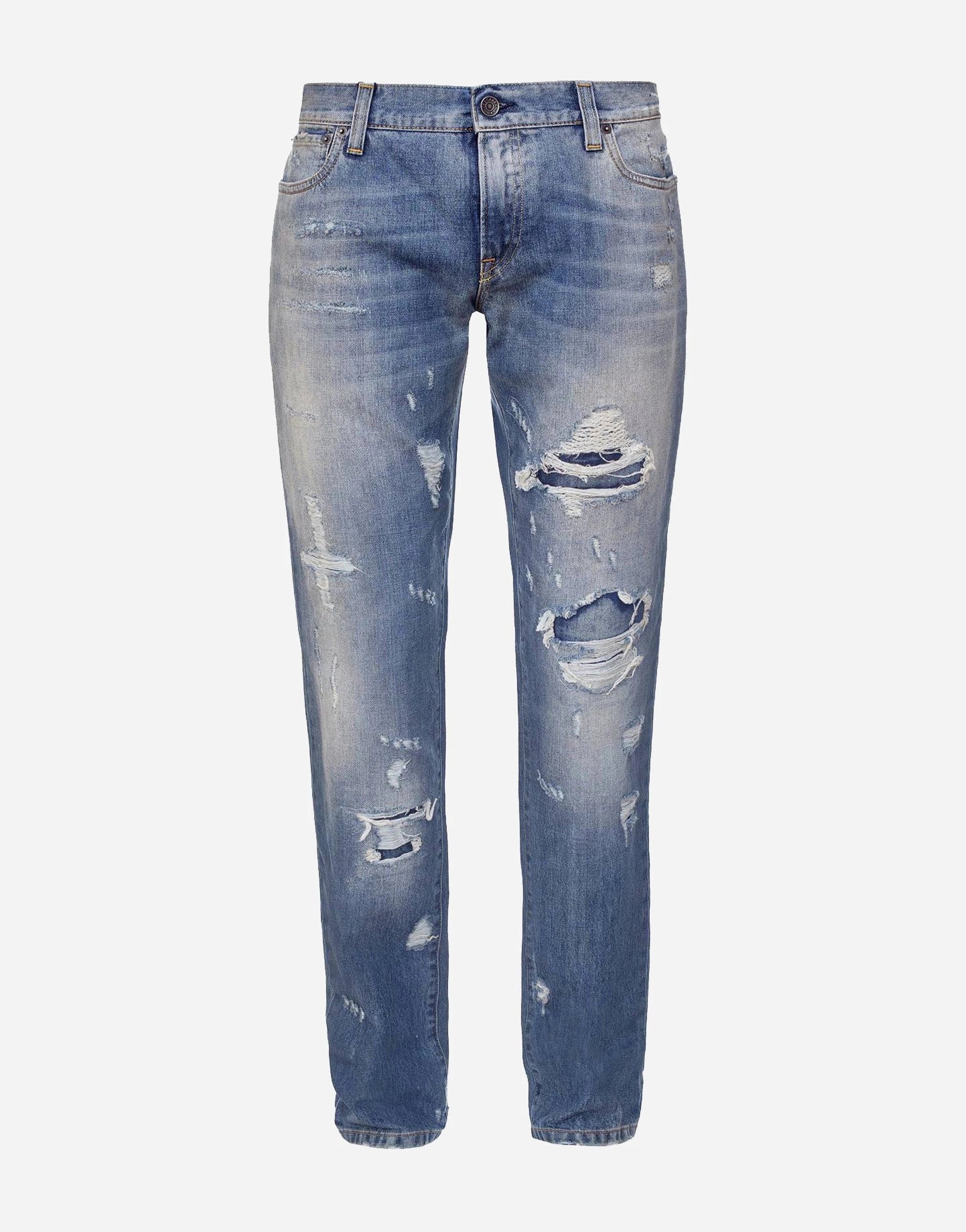 Dolce 
Gabbana Distressed Denim Slim Jeans