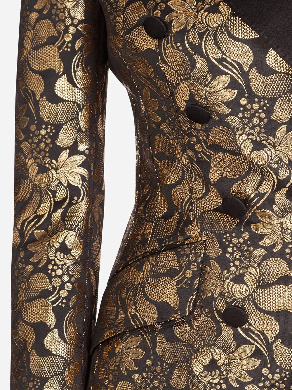 Dolce 
Gabbana Double-Breasted Lamé Jacquard Jacket