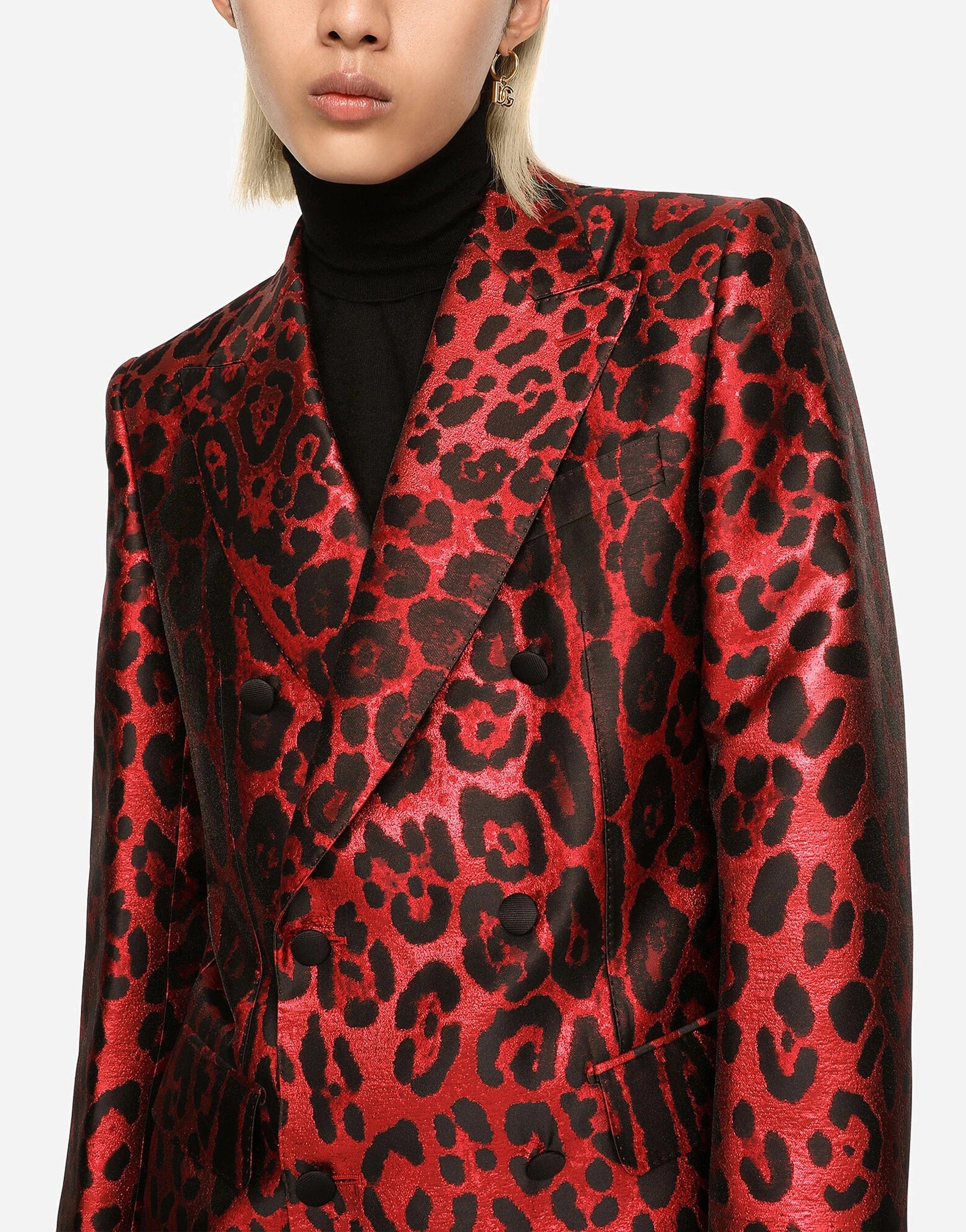Dolce 
Gabbana Double-Breasted Leopard-Print Suit