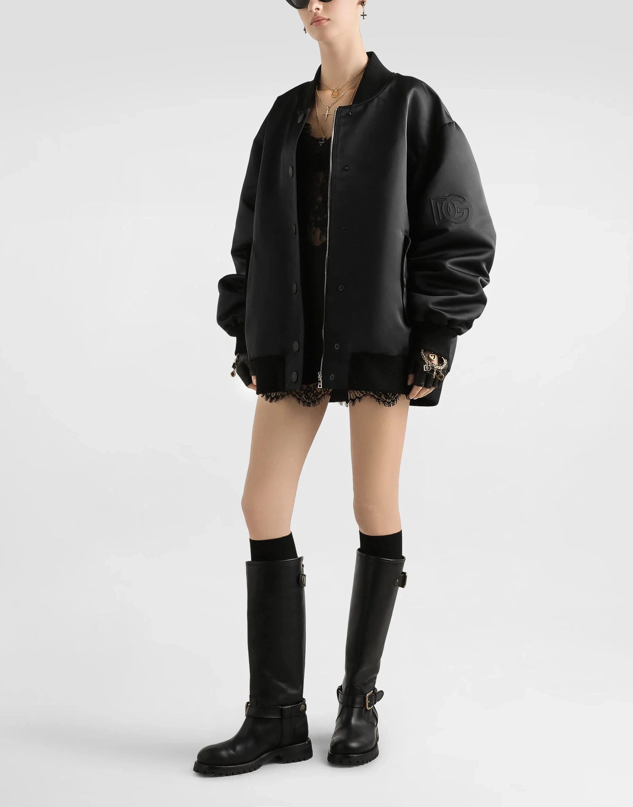Dolce 
Gabbana Embossed Print Oversized Jacket