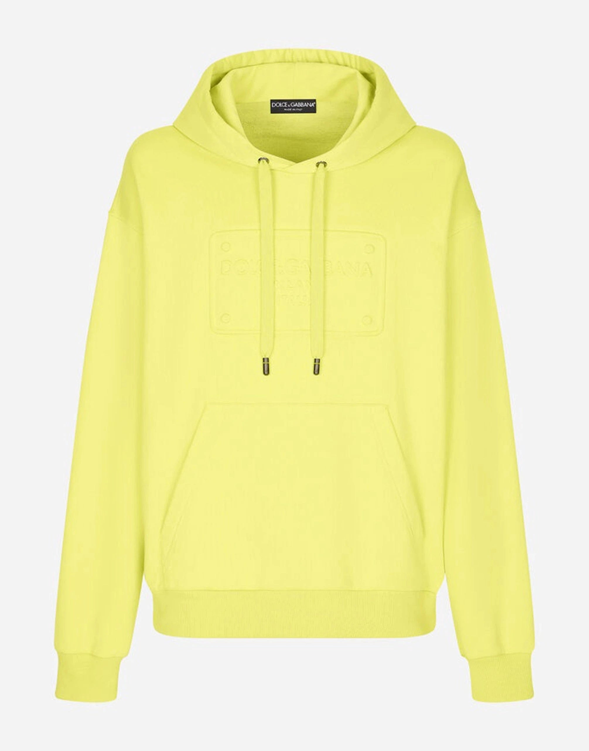 Dolce 
Gabbana Embossed Tag Jersey Hoodie