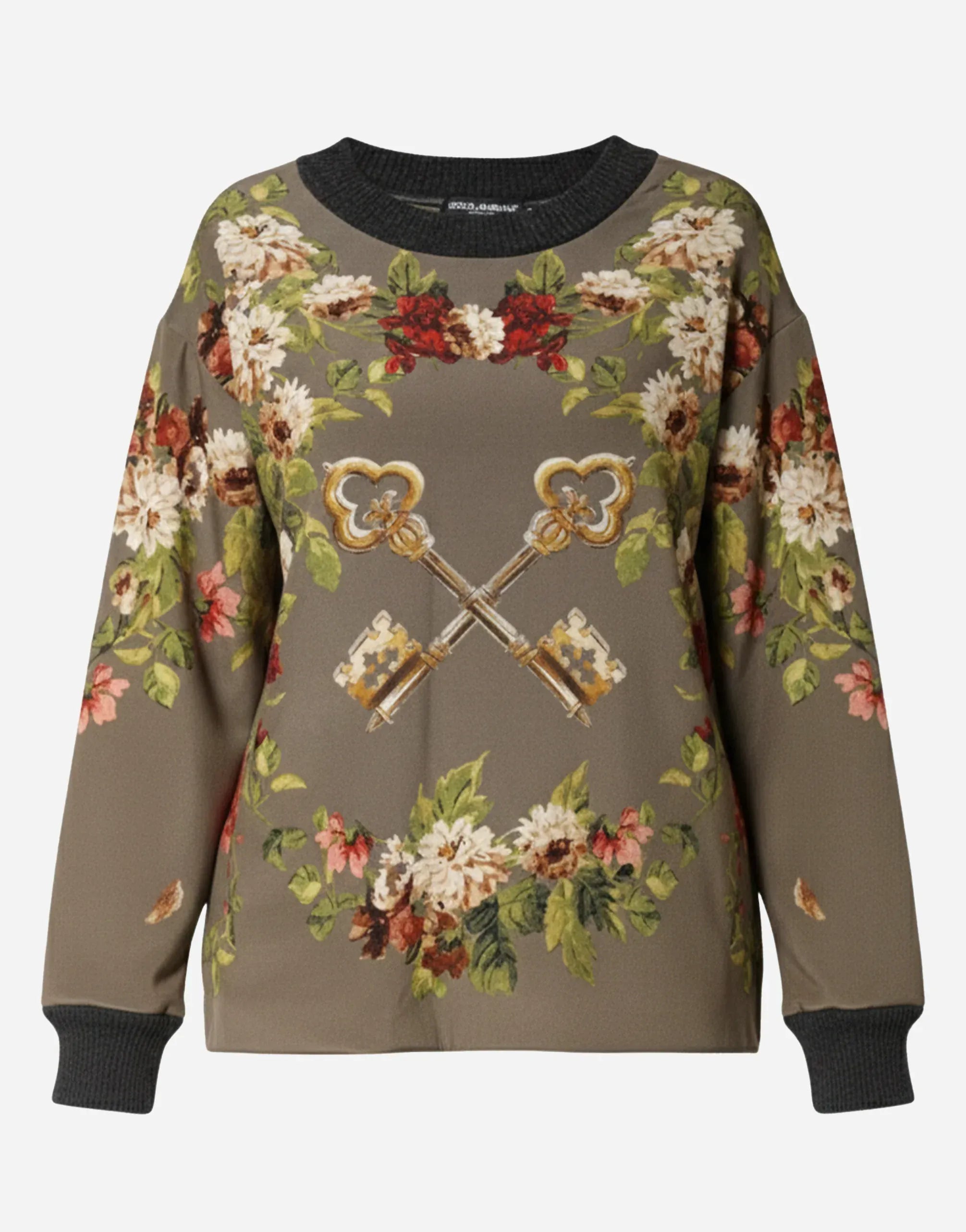 Dolce 
Gabbana Enchanted Sicily Print Silk Sweater