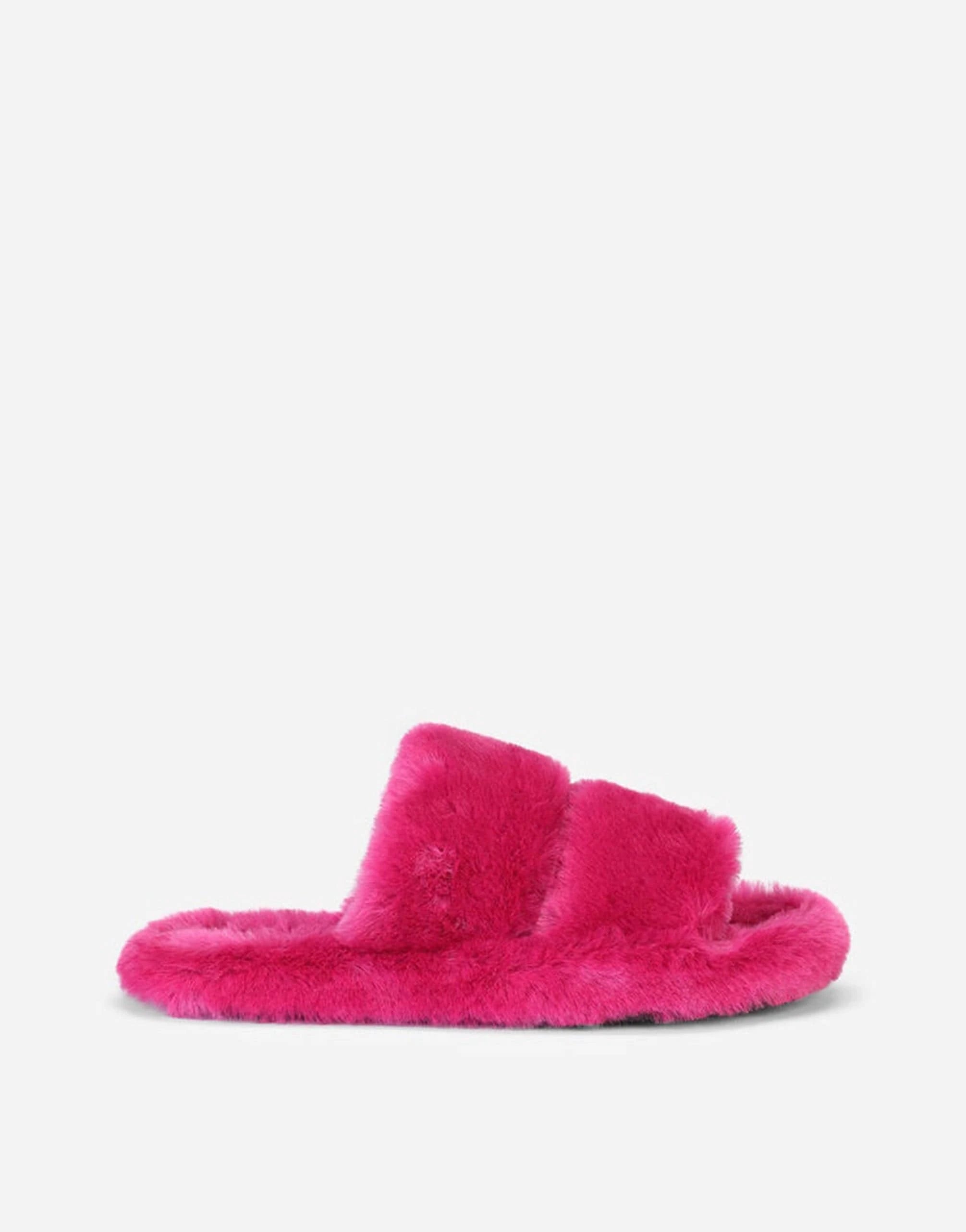 Dolce 
Gabbana Faux Fur Slides