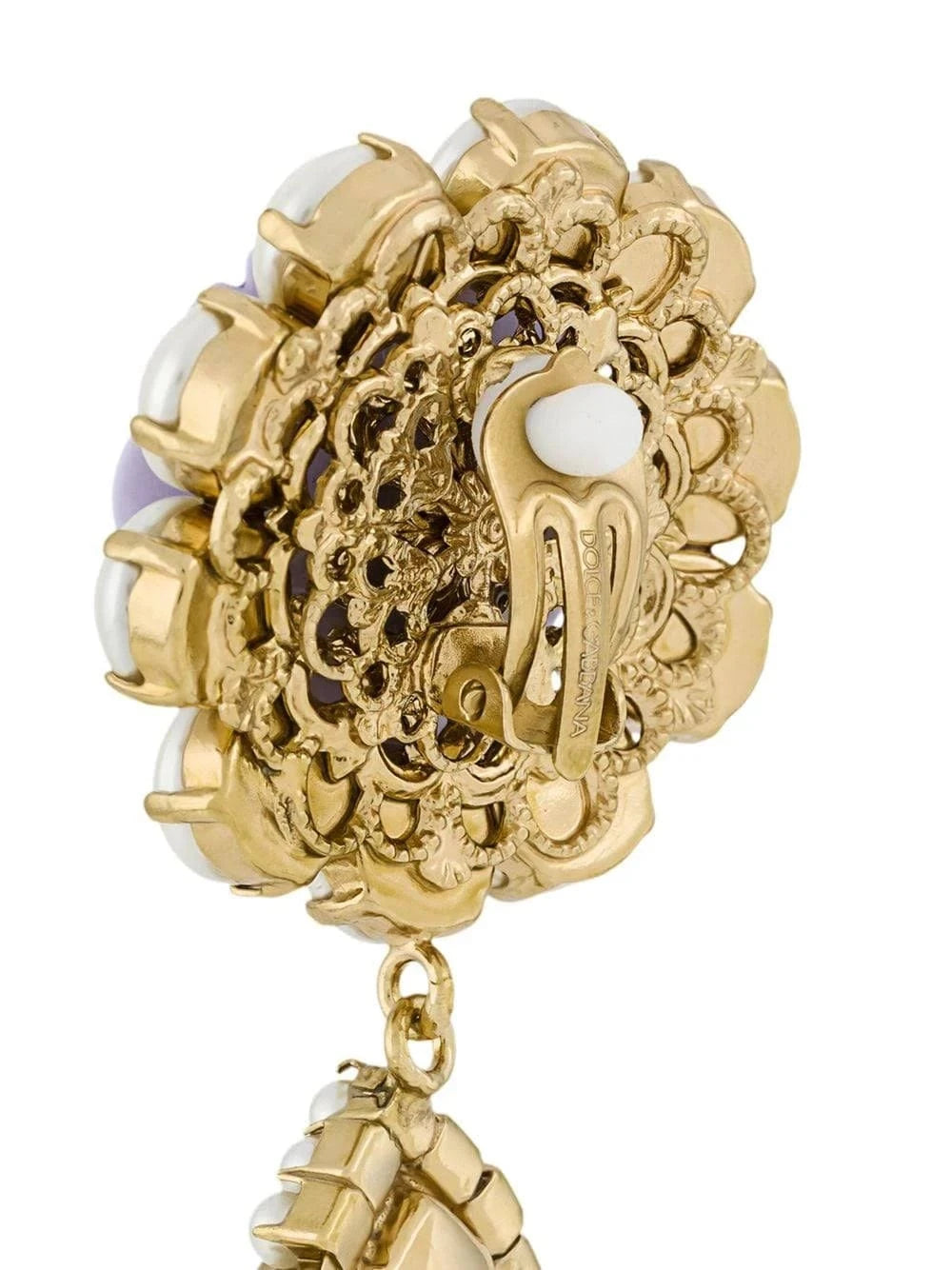Dolce 
Gabbana Floral Embellished Drop Earrings