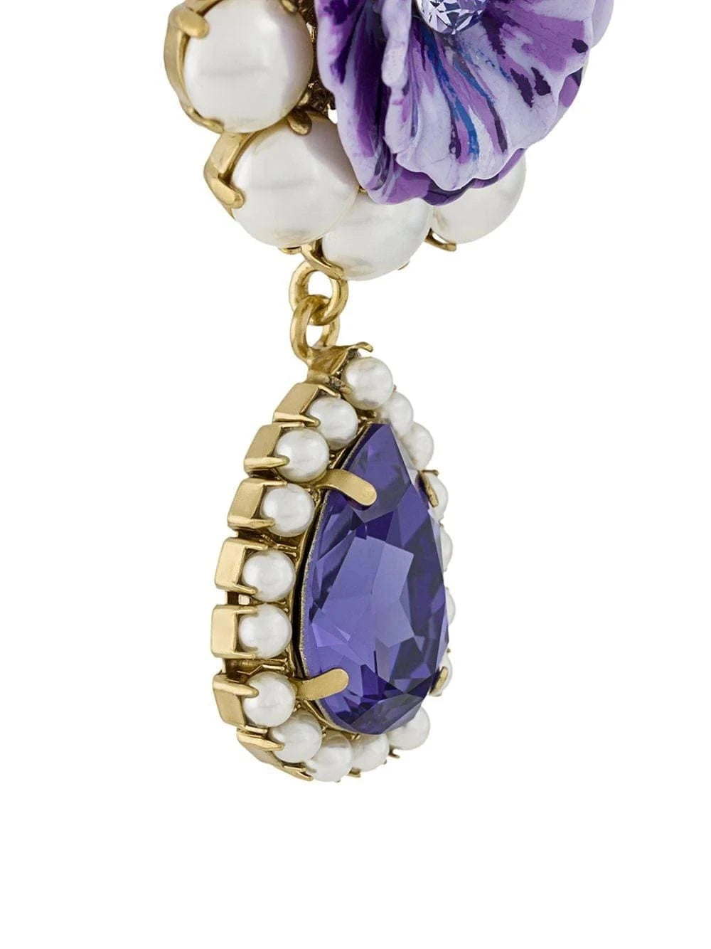 Dolce 
Gabbana Floral Embellished Drop Earrings