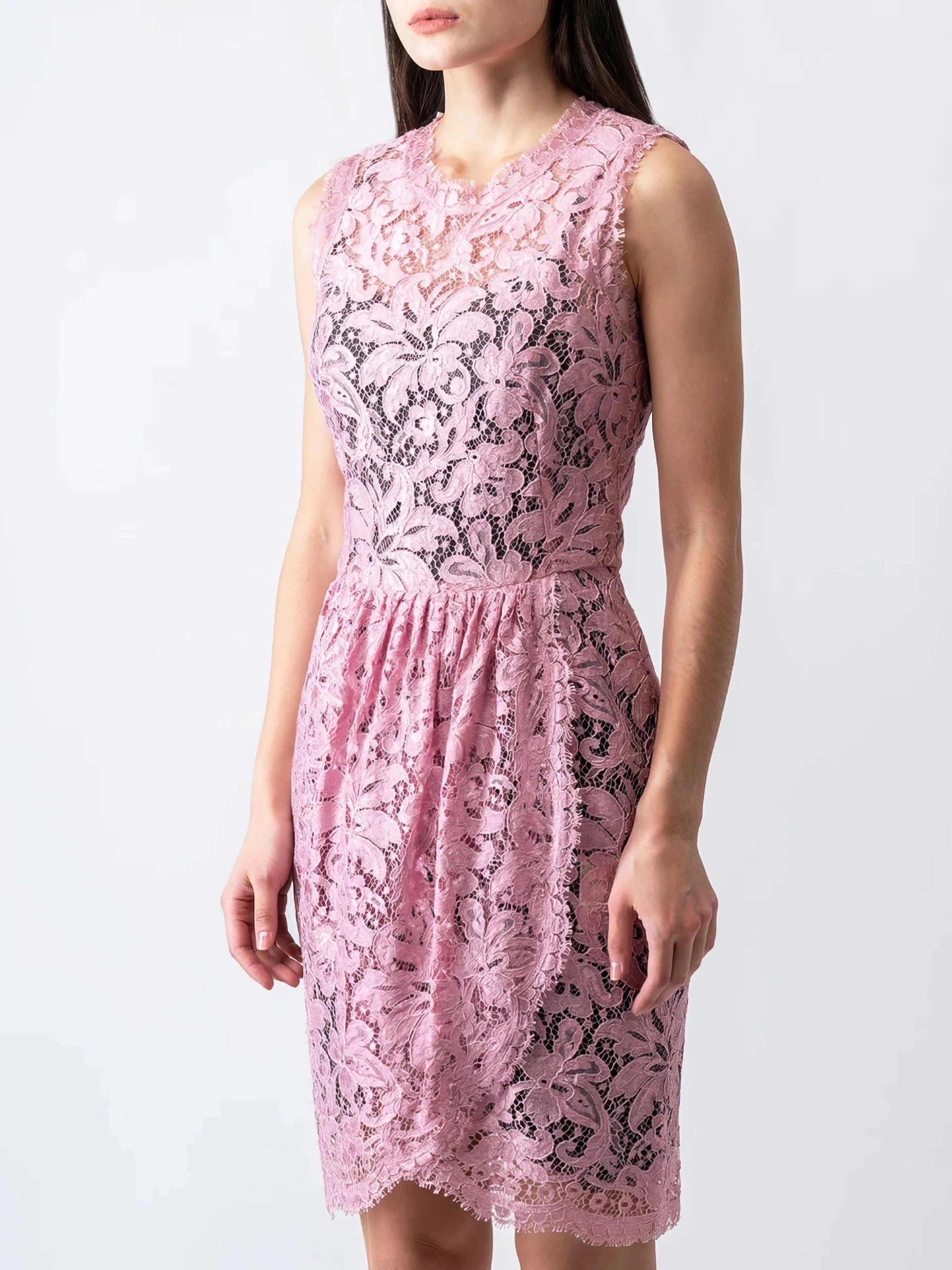 Dolce 
Gabbana Floral Lace Sleeveless Minidress