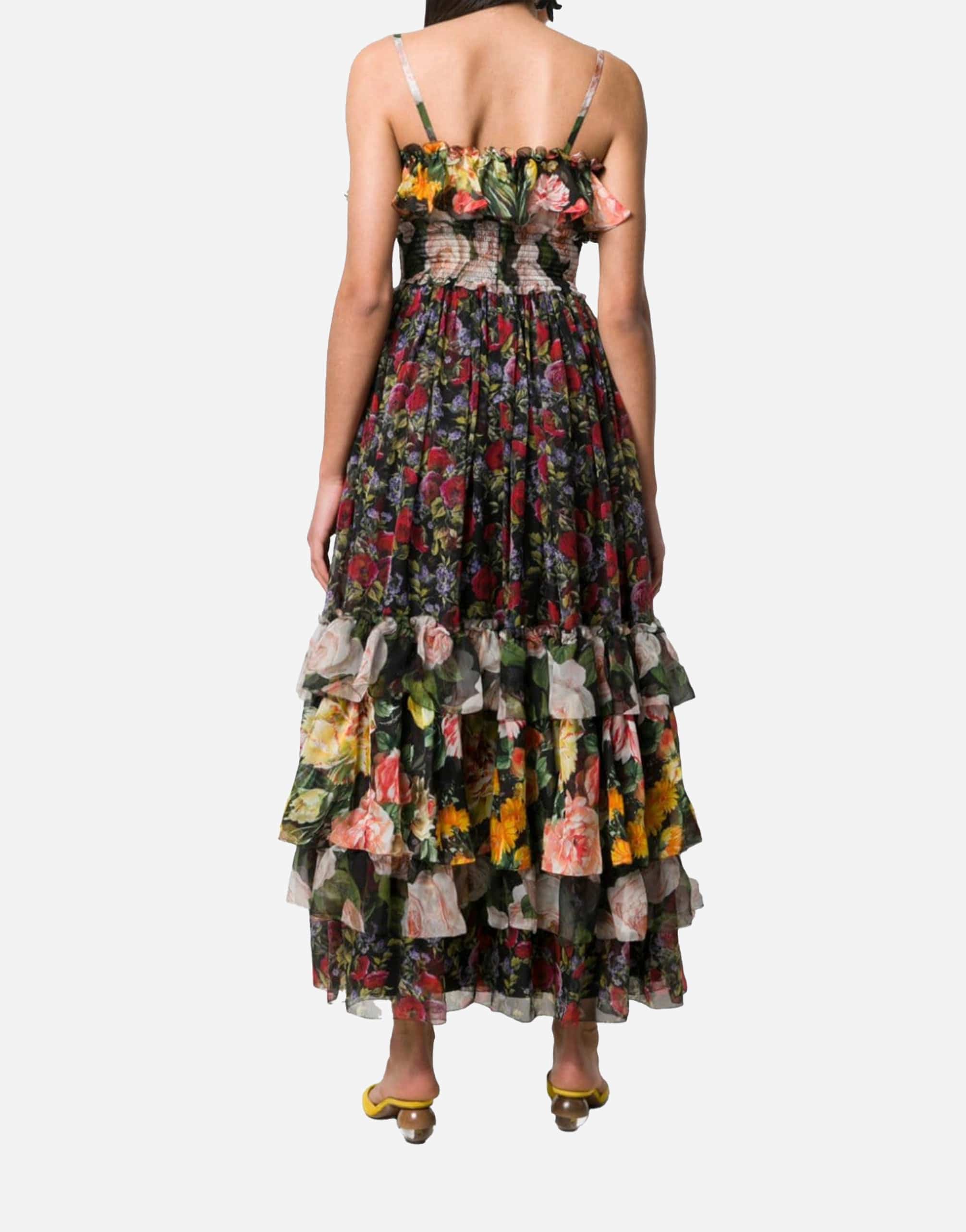 Dolce 
Gabbana Floral Print Chiffon Layered Dress