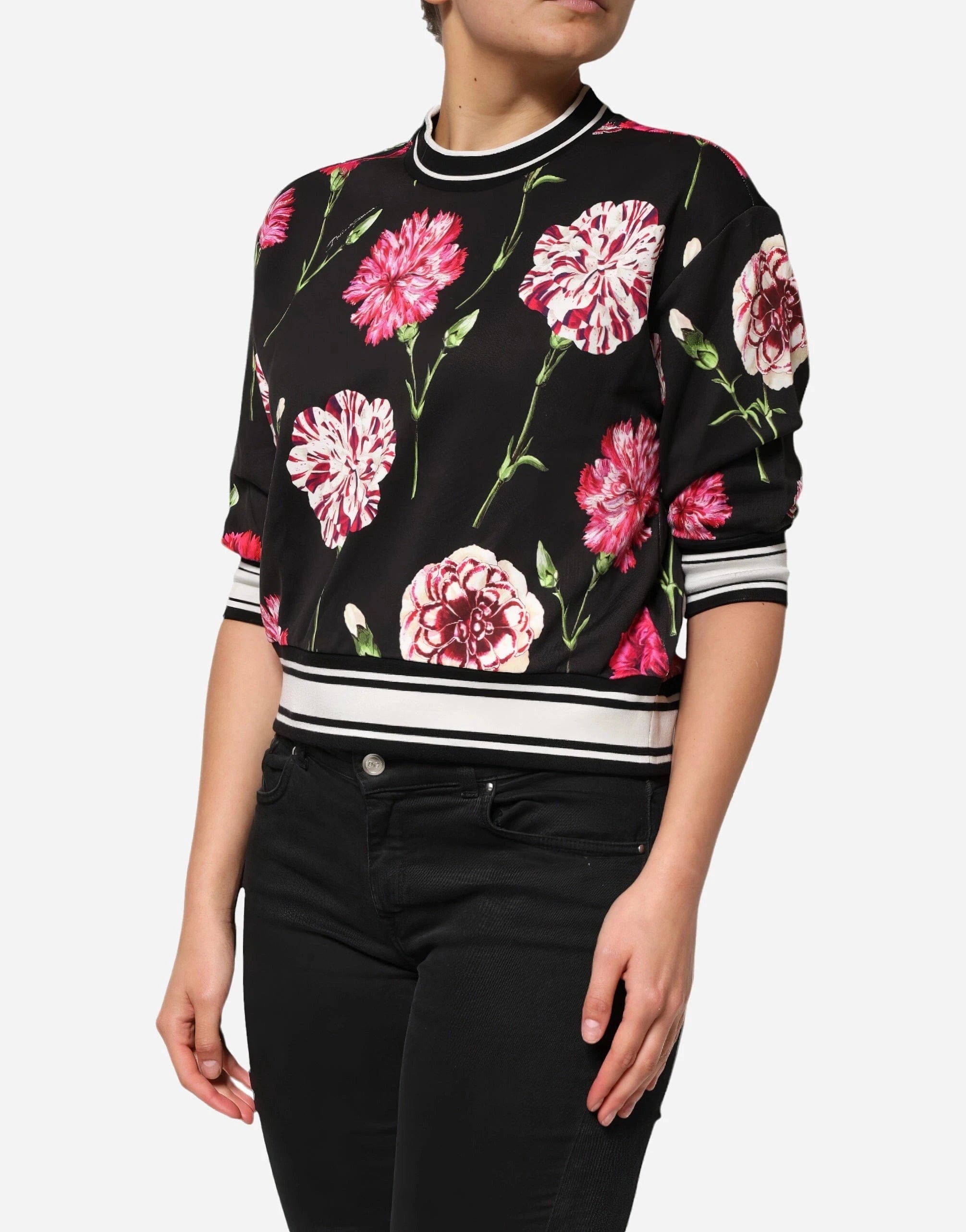 Dolce 
Gabbana Floral-Print Cotton Sweater