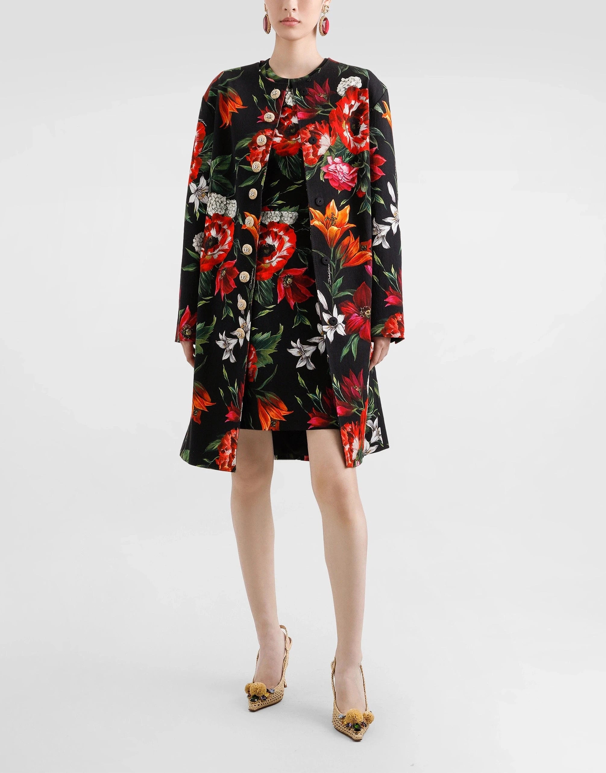 Dolce 
Gabbana Floral-Print Mini Dress