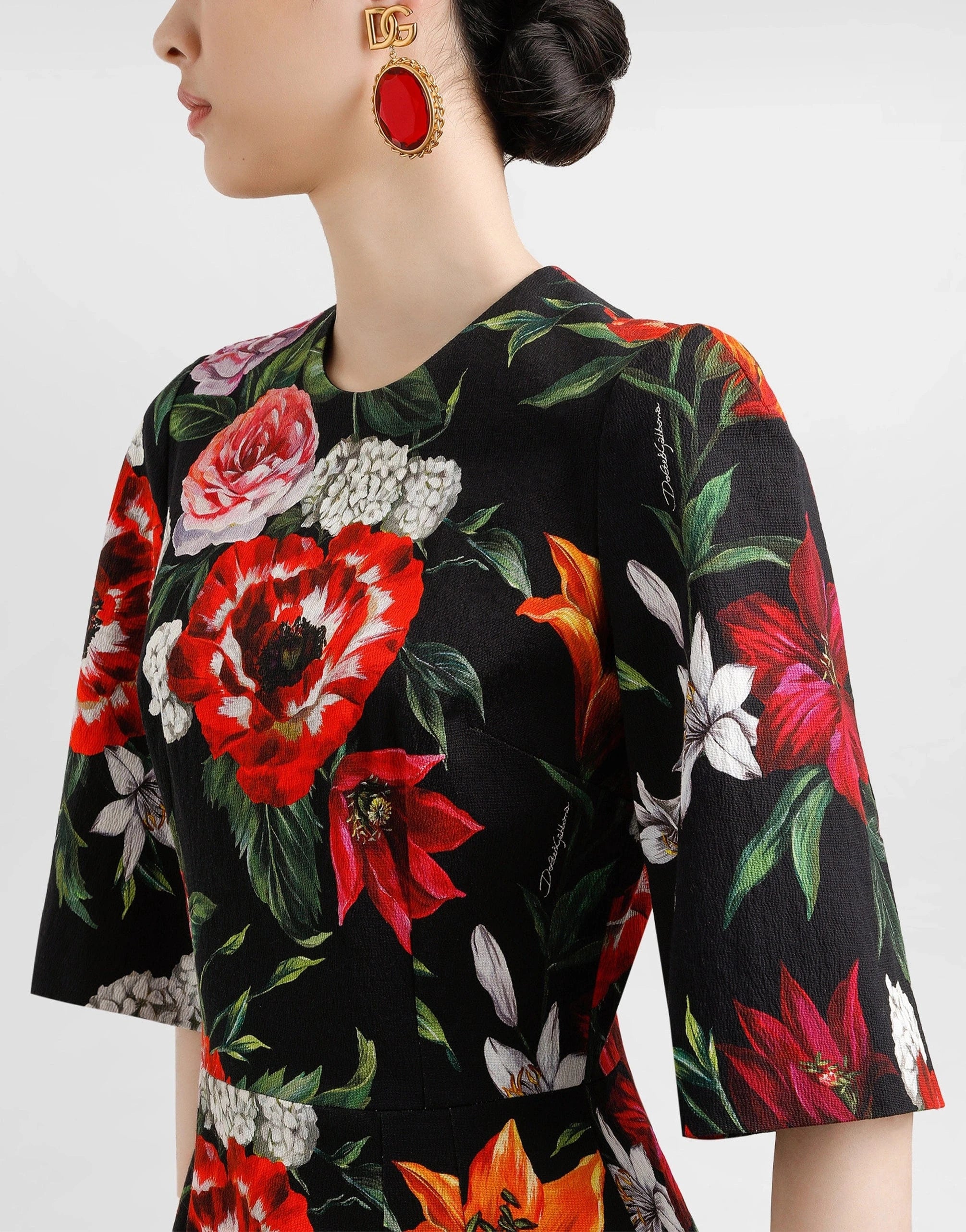 Dolce 
Gabbana Floral-Print Mini Dress