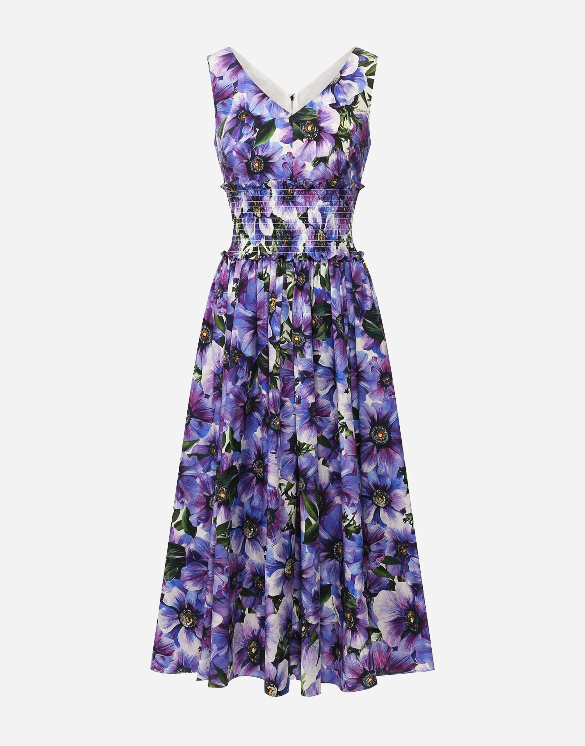 Dolce 
Gabbana Floral-Print Poplin Cotton Dress