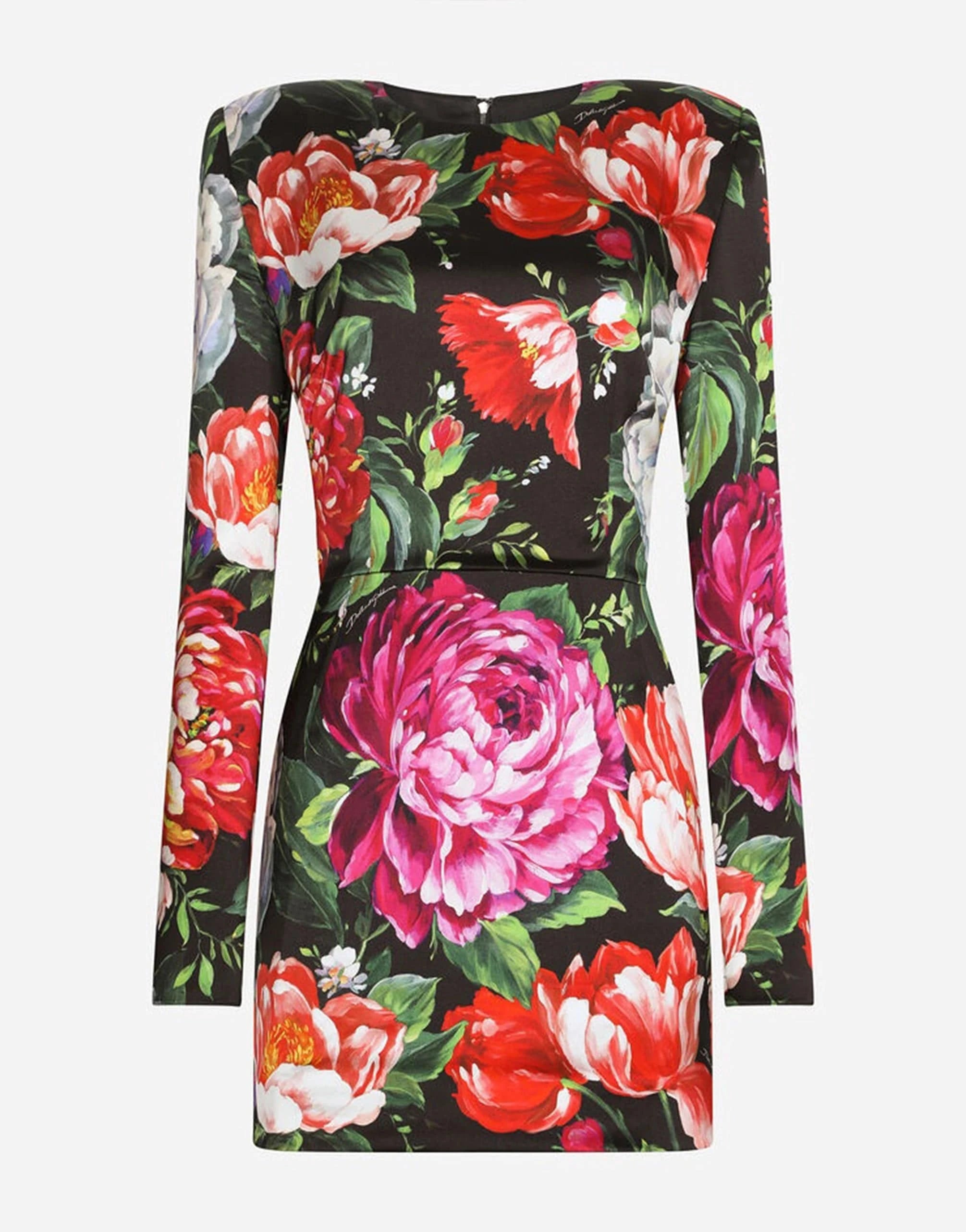 Dolce 
Gabbana Floral Print Satin Minidress