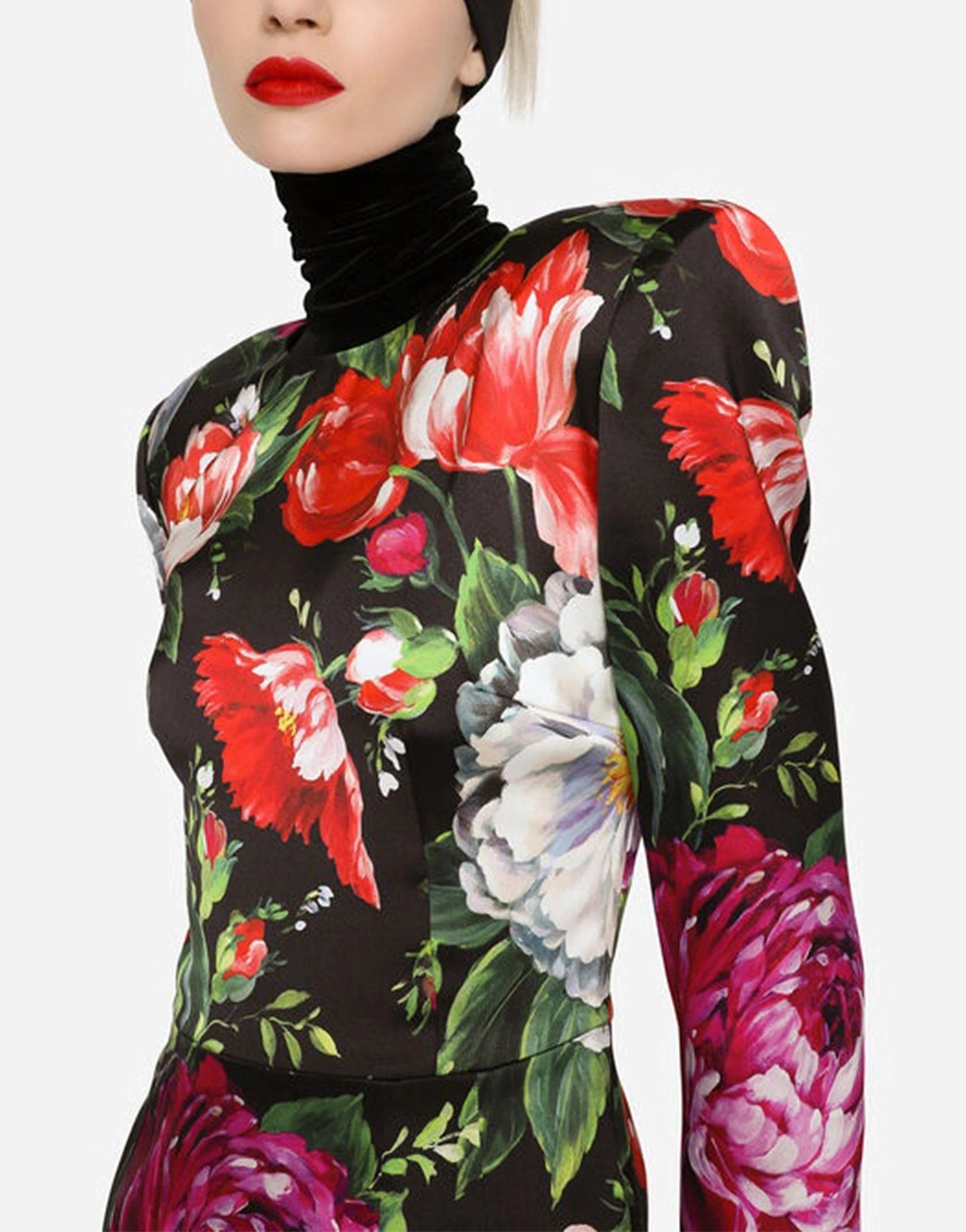 Dolce 
Gabbana Floral Print Satin Minidress