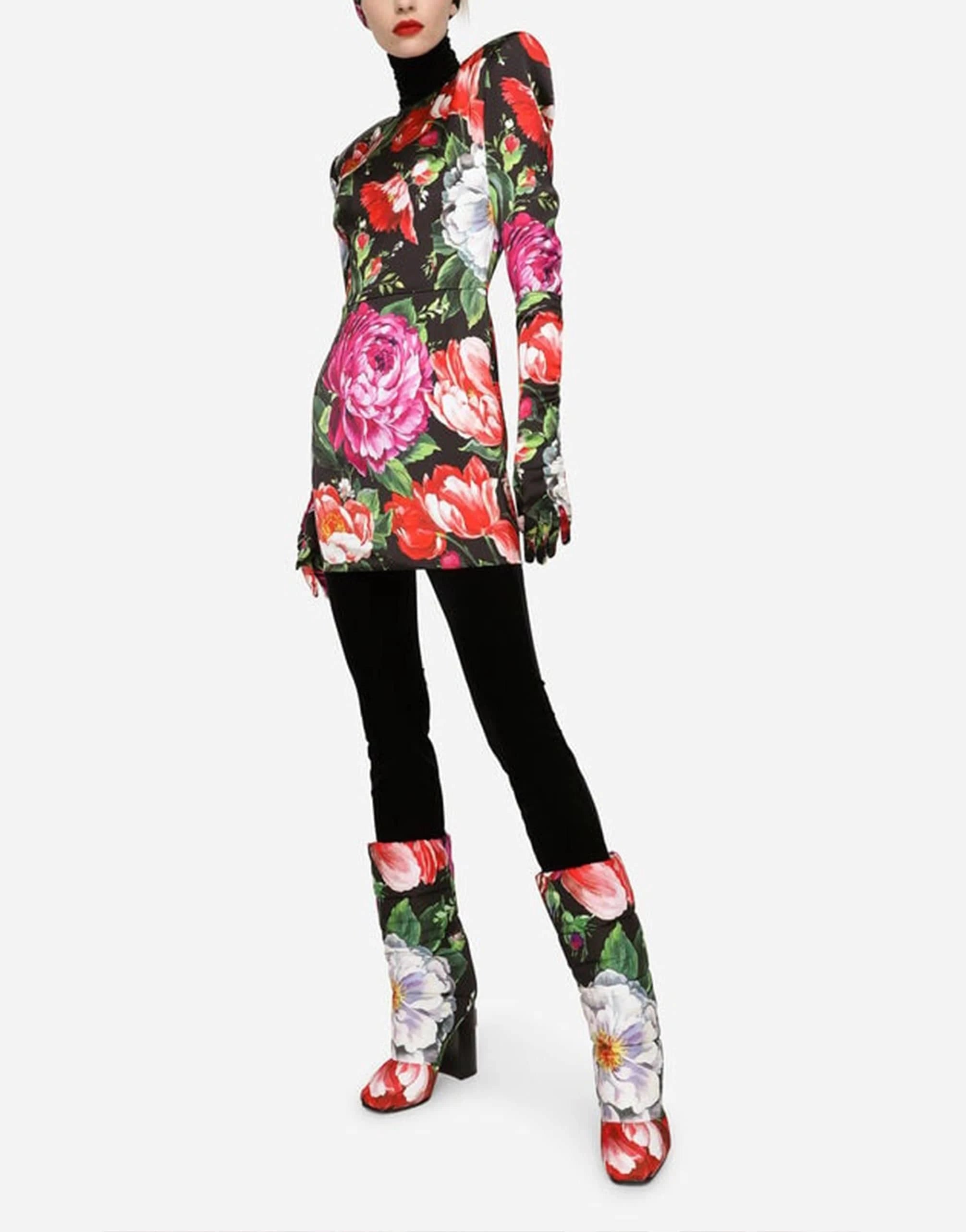 Dolce 
Gabbana Floral Print Satin Minidress