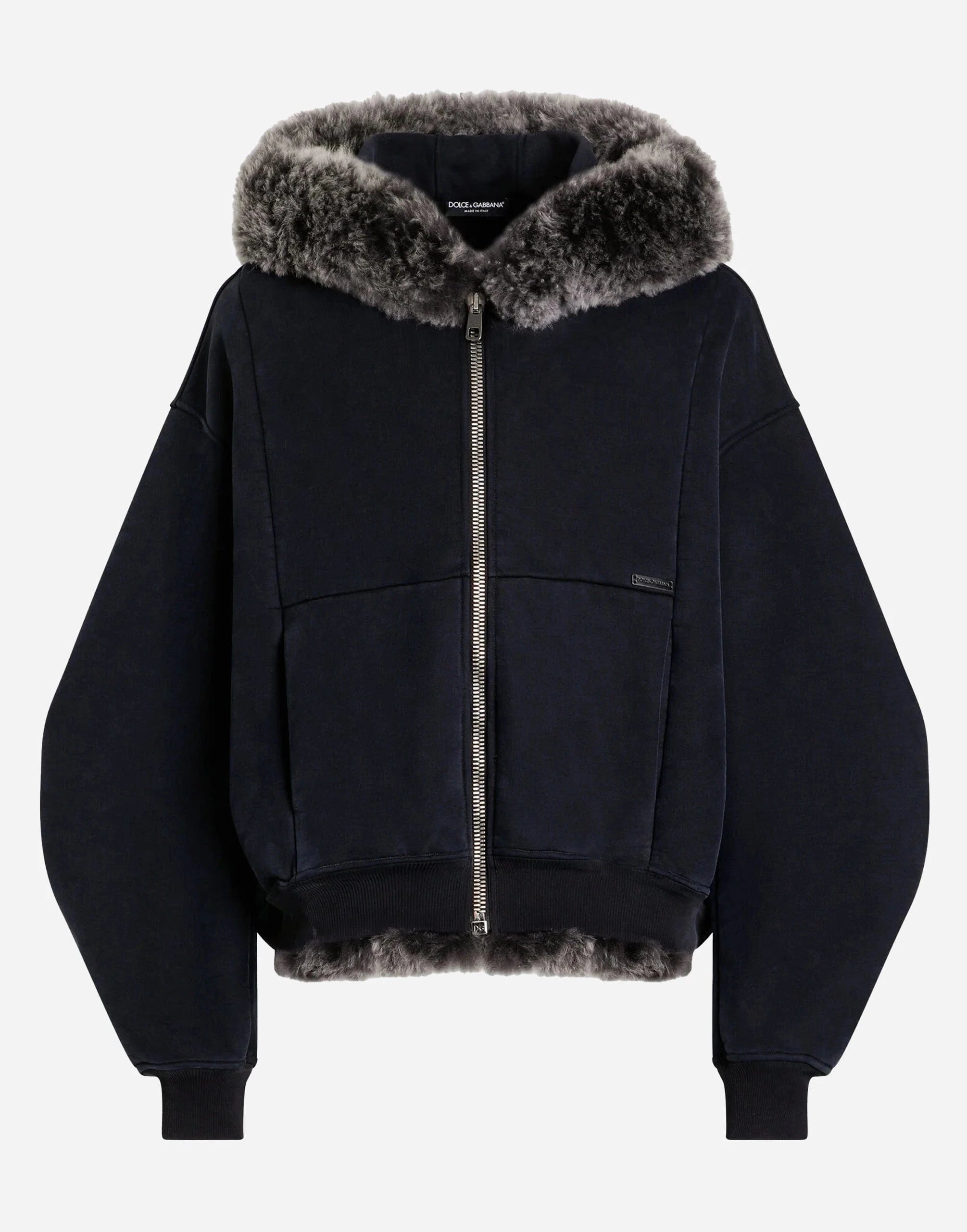 Dolce 
Gabbana Fur-Trim Hoodie
