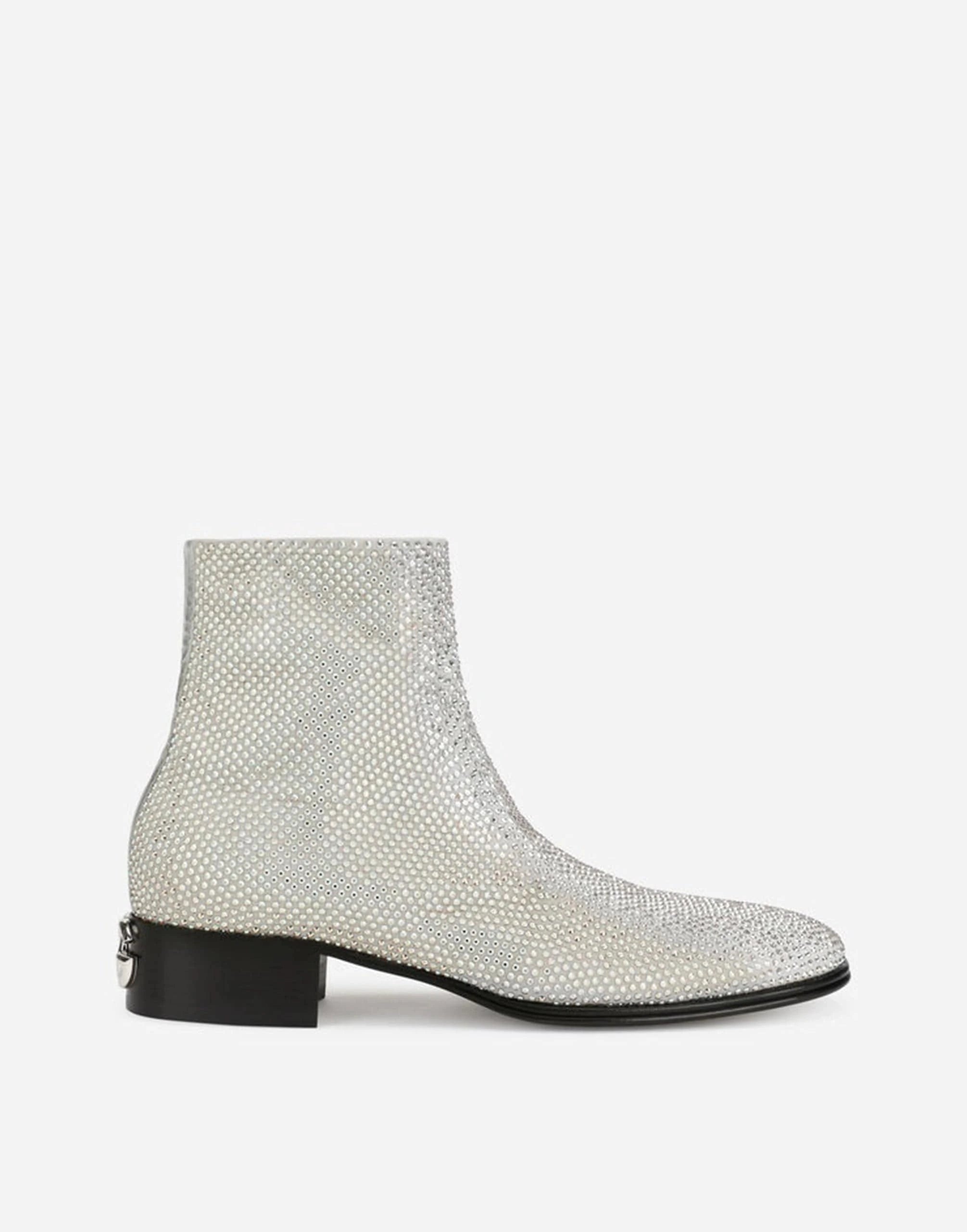 Dolce 
Gabbana Fusible Rhinestones-Embellished Ankle Boots