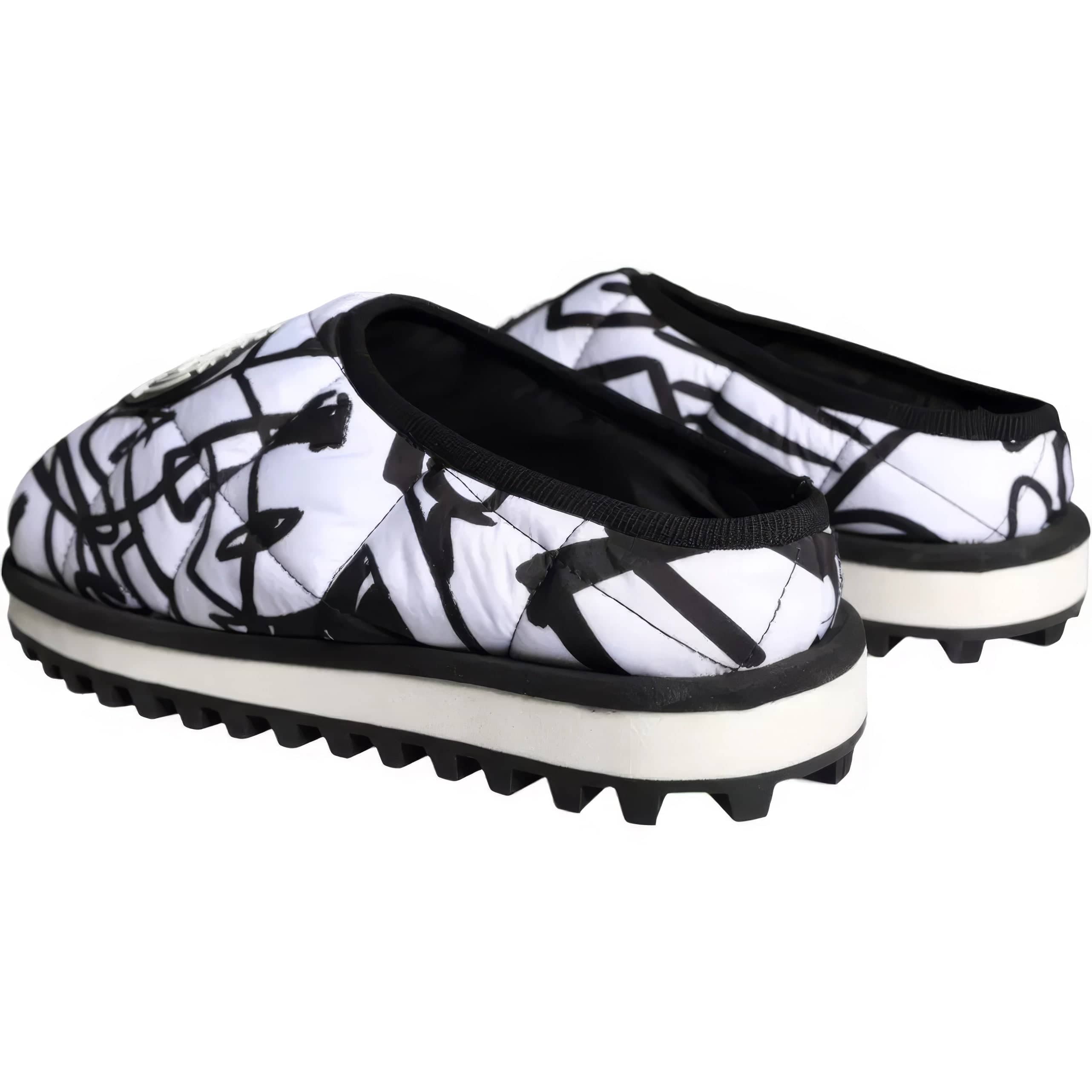 Dolce 
Gabbana Graffiti Print Logo Slides
