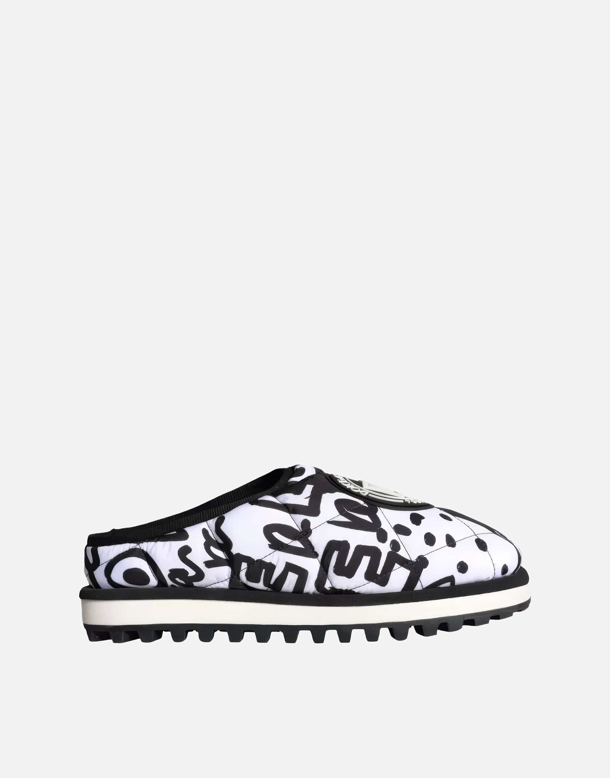 Dolce 
Gabbana Graffiti Print Logo Slides