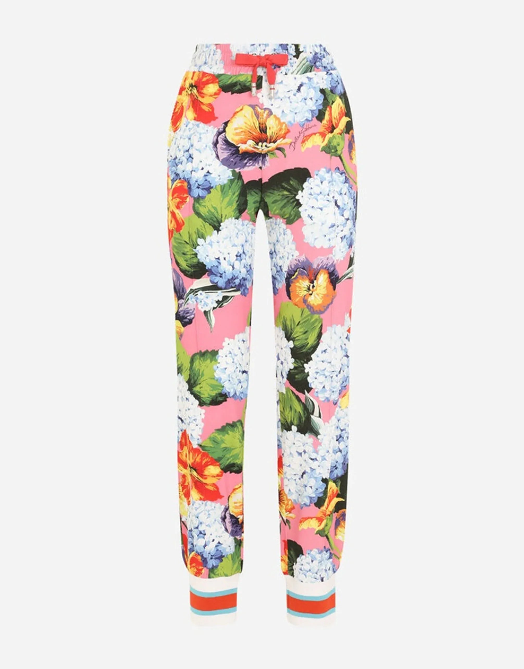 Dolce 
Gabbana Hydrangea-Print Cady Sweatpants