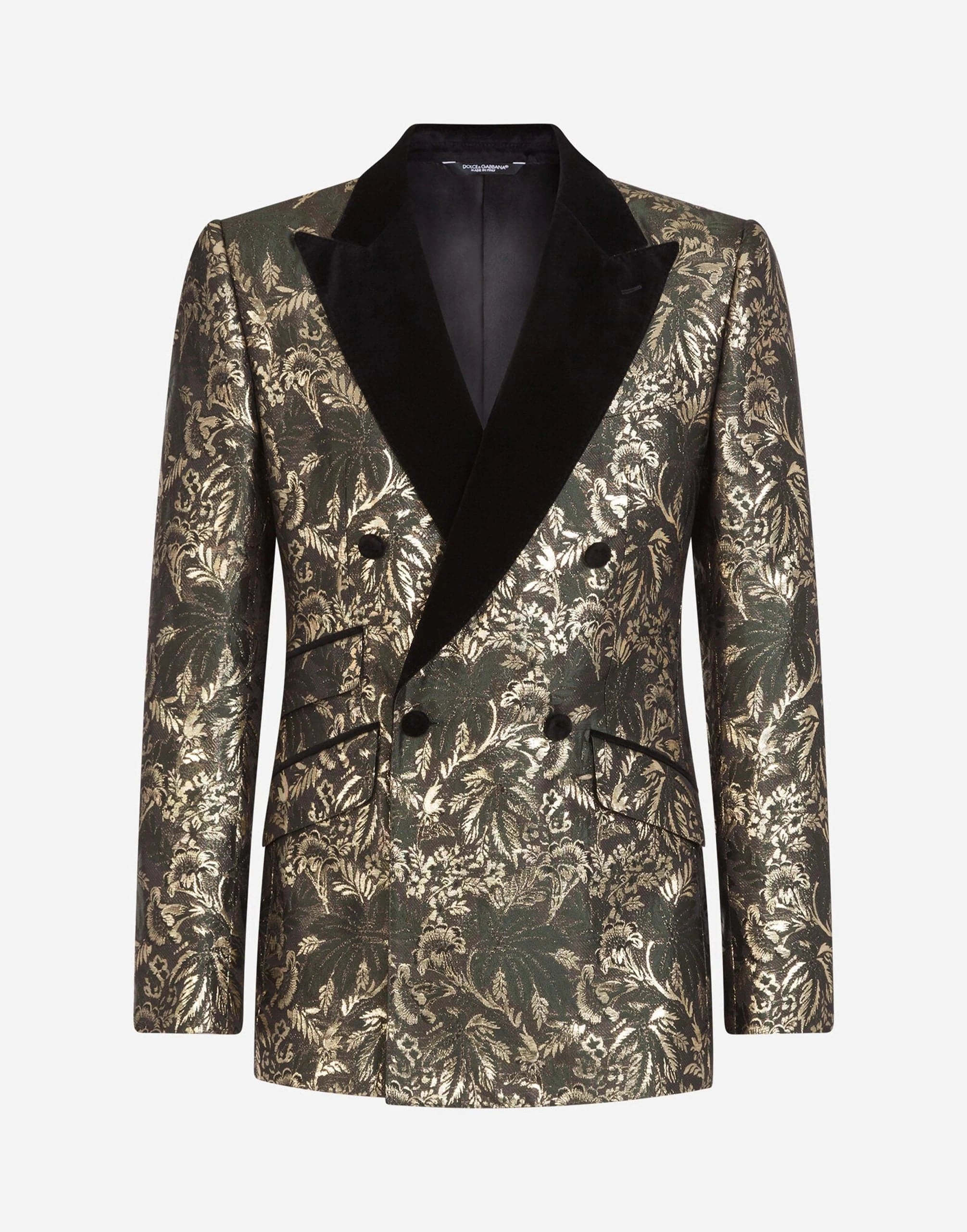 Dolce 
Gabbana Lamé Jacquard Double-Breasted Tuxedo Suit