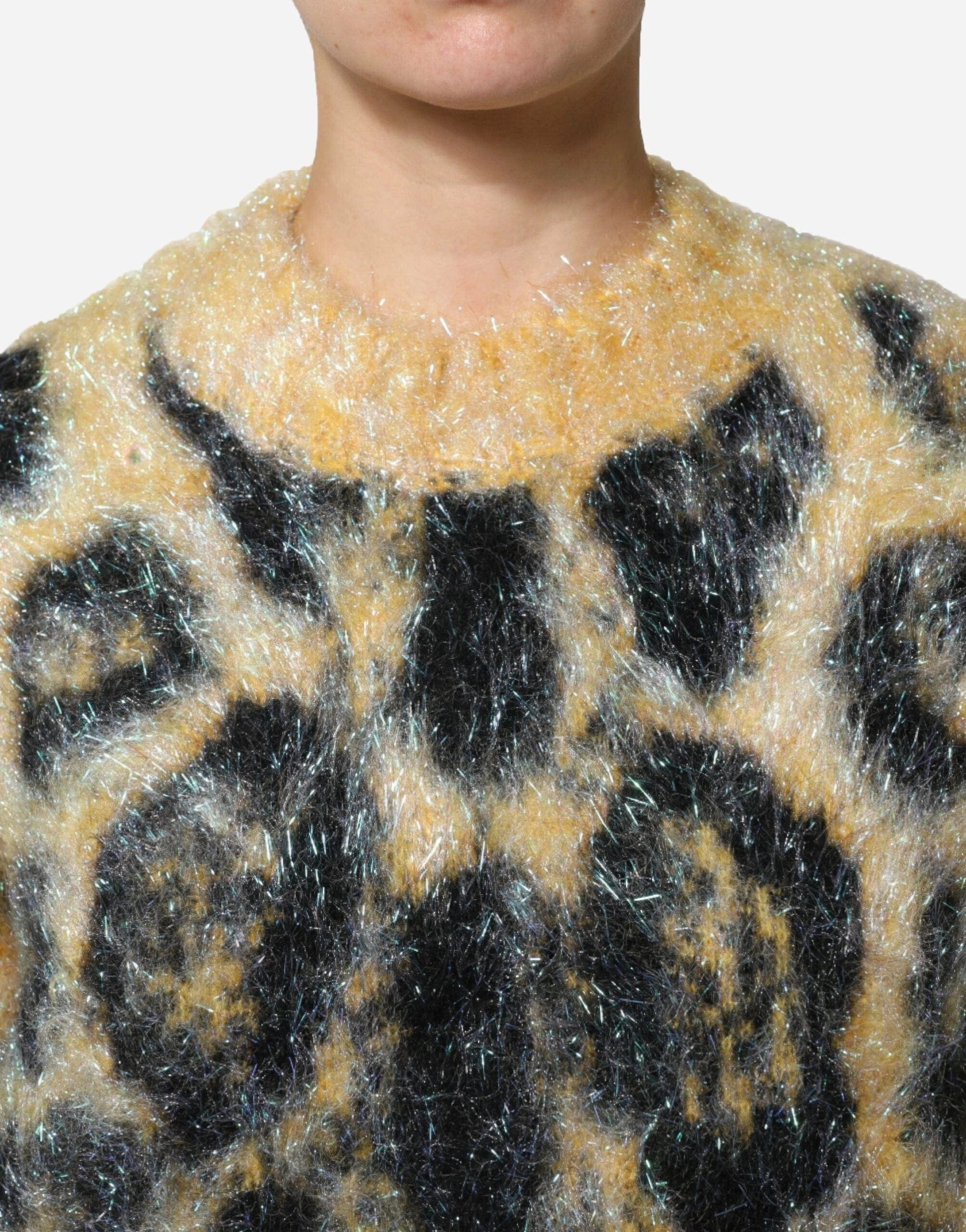 Dolce 
Gabbana Leopard-Print Mohair Sweater