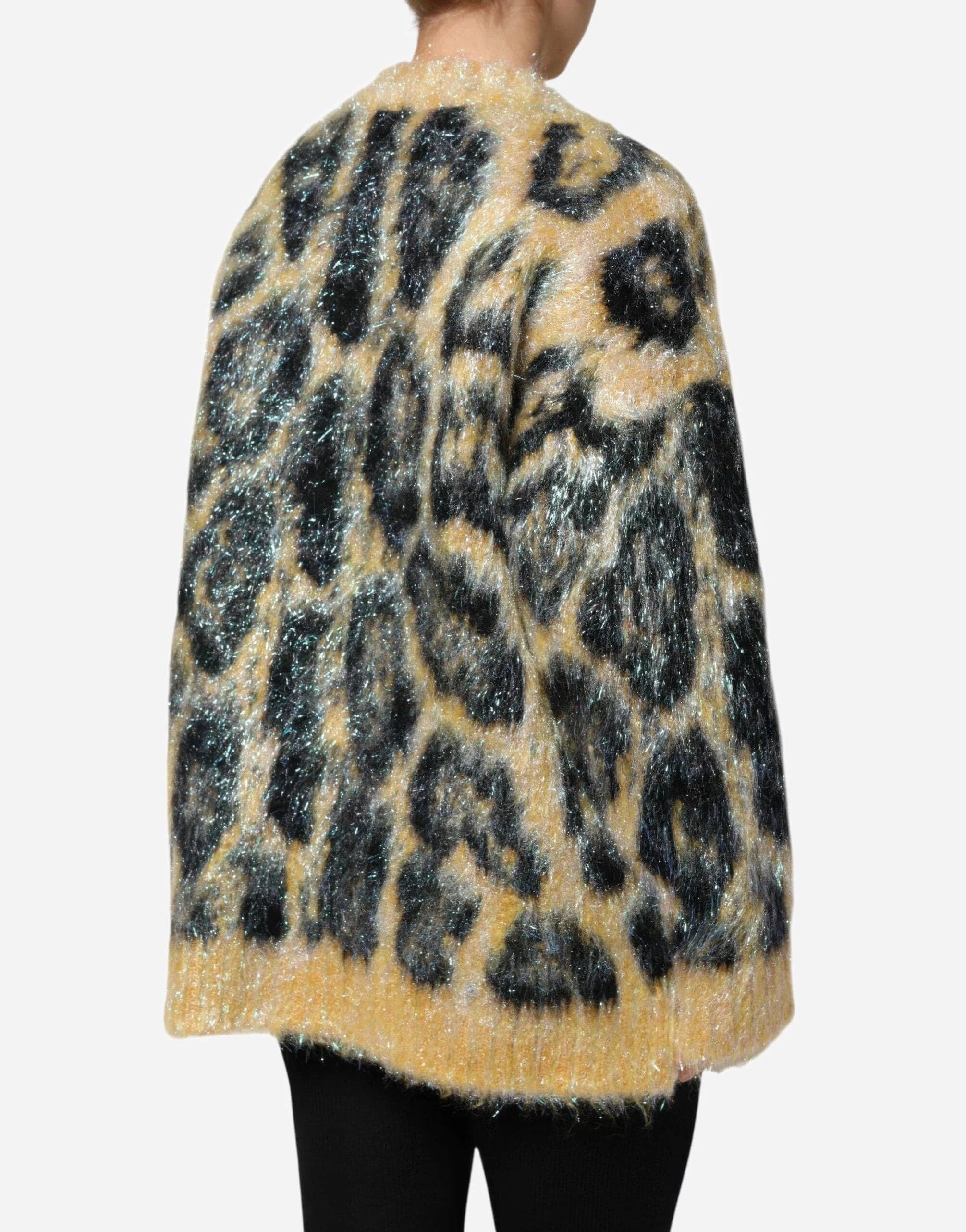 Dolce 
Gabbana Leopard-Print Mohair Sweater