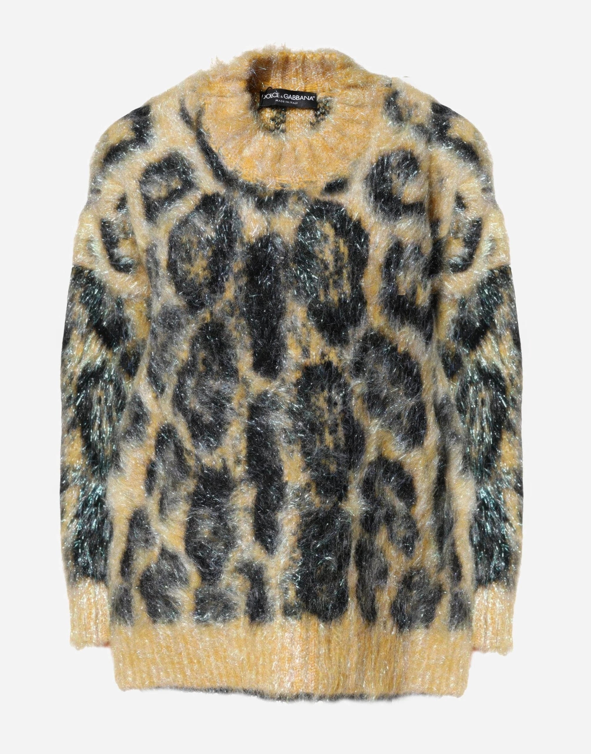 Dolce 
Gabbana Leopard-Print Mohair Sweater