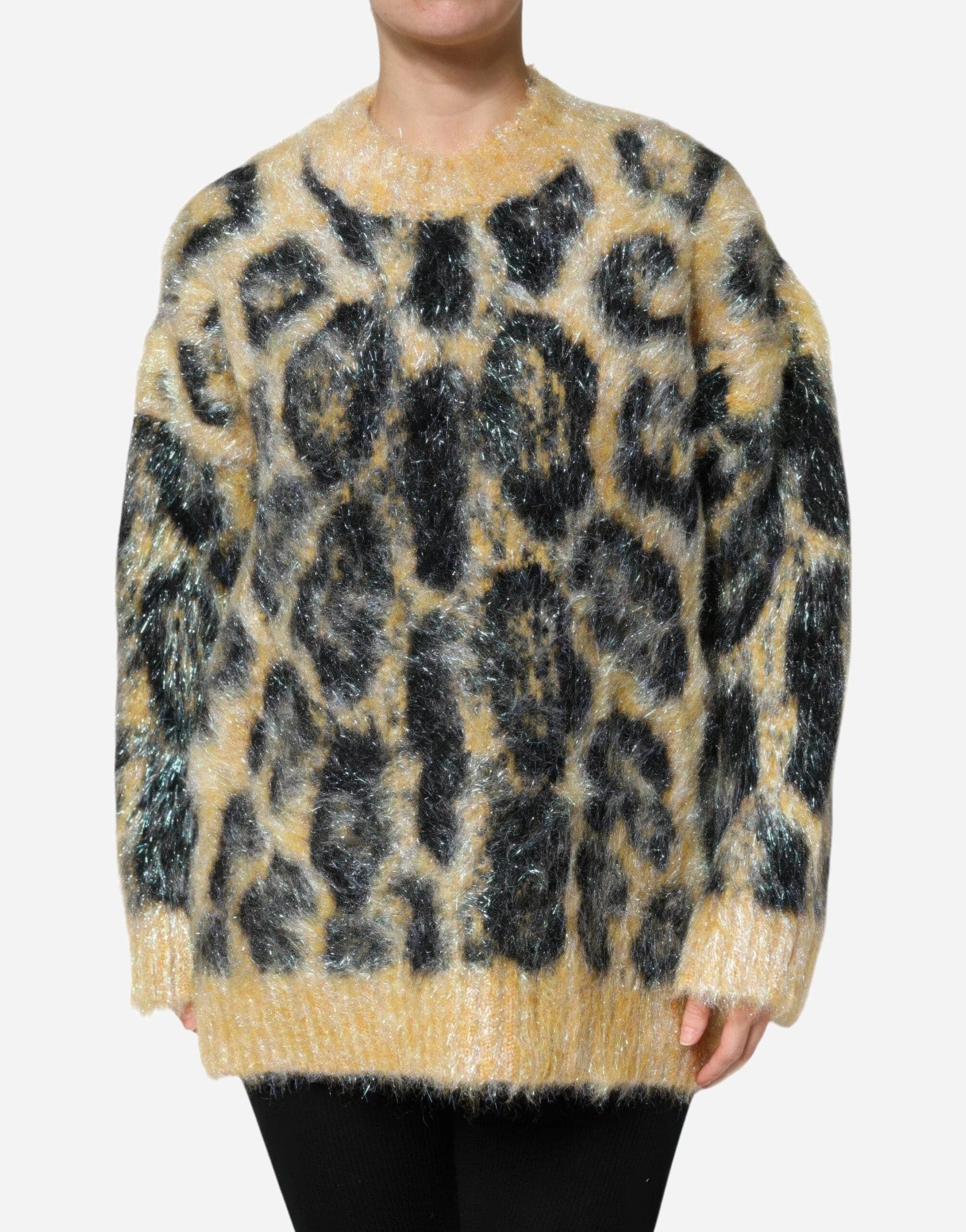 Dolce 
Gabbana Leopard-Print Mohair Sweater