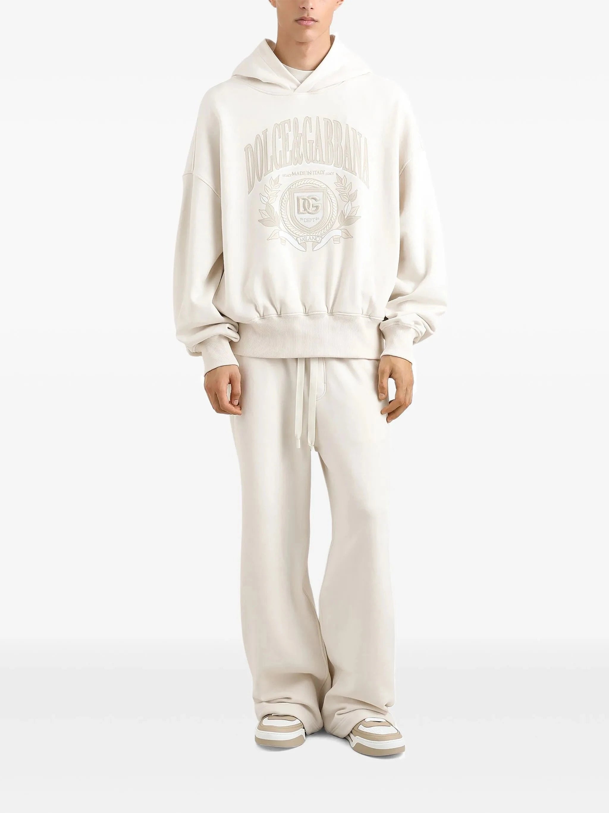 Dolce 
Gabbana Logo Embroidery Oversized Hoodie